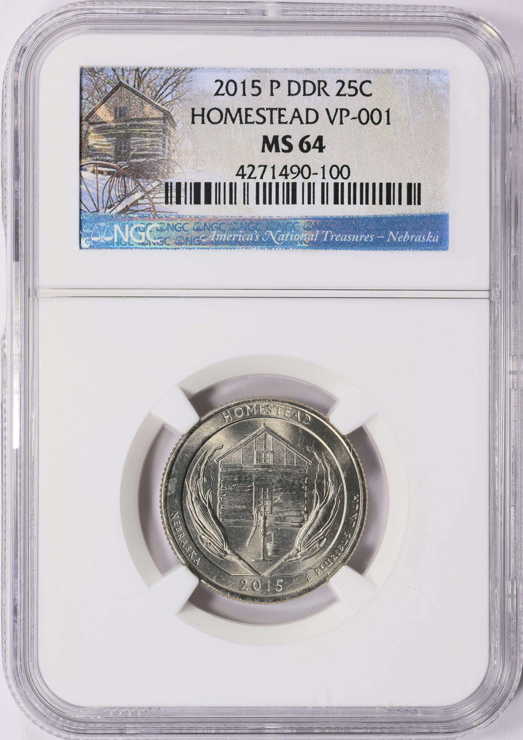 2015-P America the Beautiful Quarter Homestead DDR VP-001 NP NGC MS-64 ...