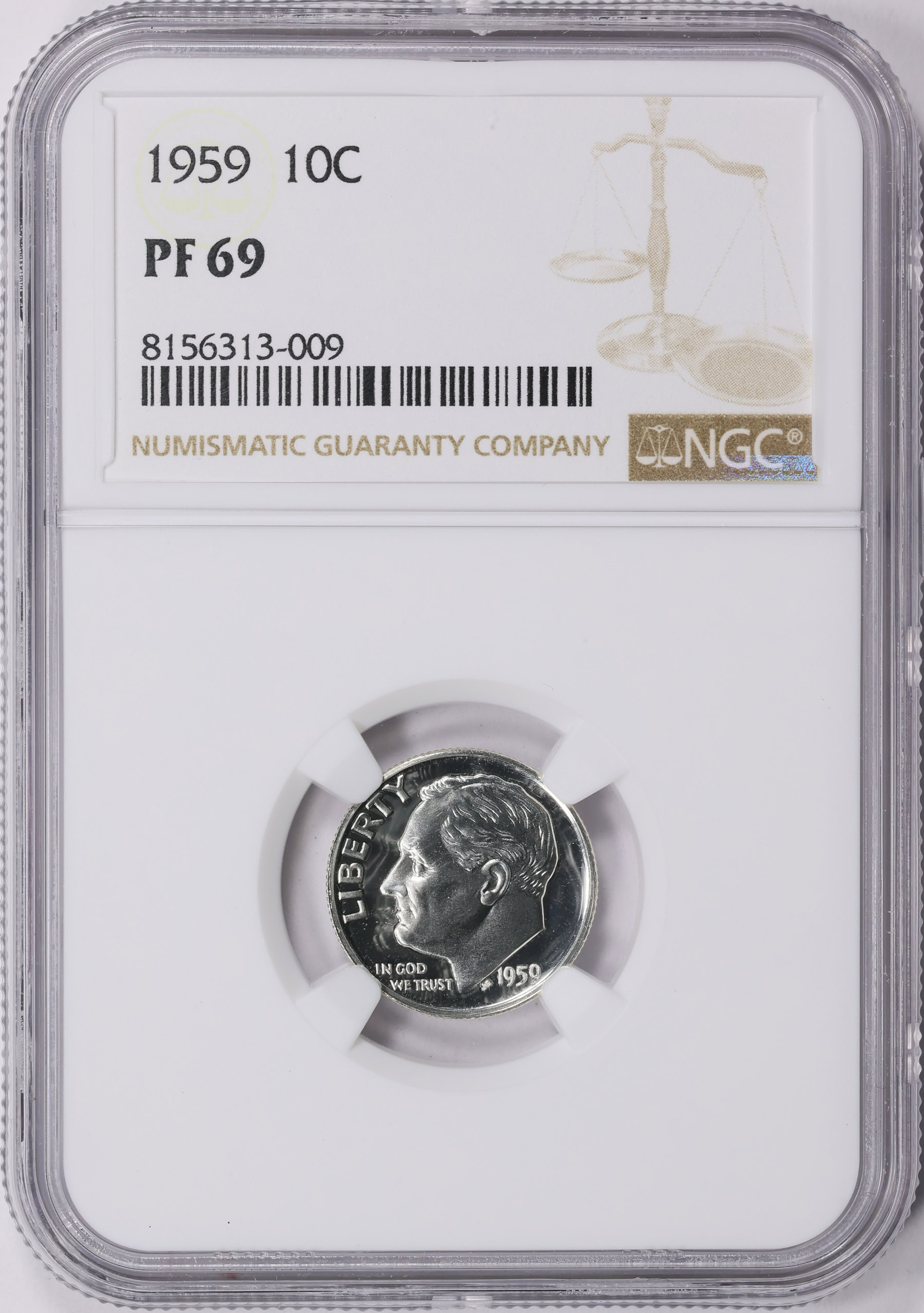 1959 Roosevelt Dime NGC Proof-69 (Item 1699518) | GreatCollections Coin ...