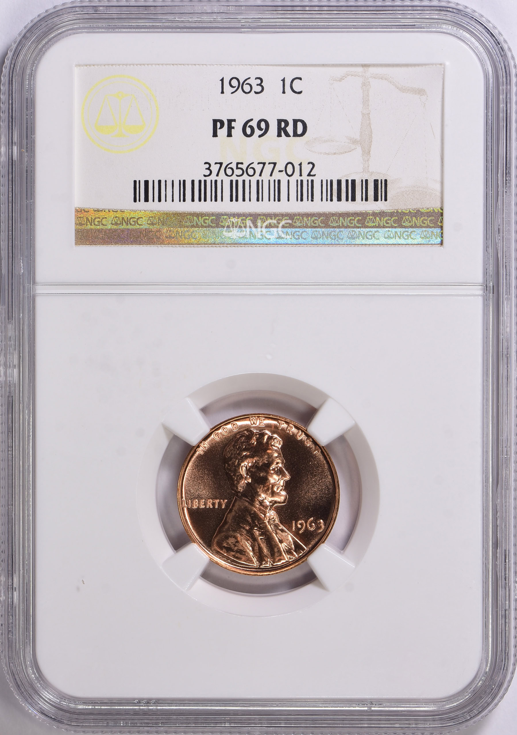 1963 Lincoln Cent NGC Proof-69 RD (Item 1699528) | GreatCollections ...