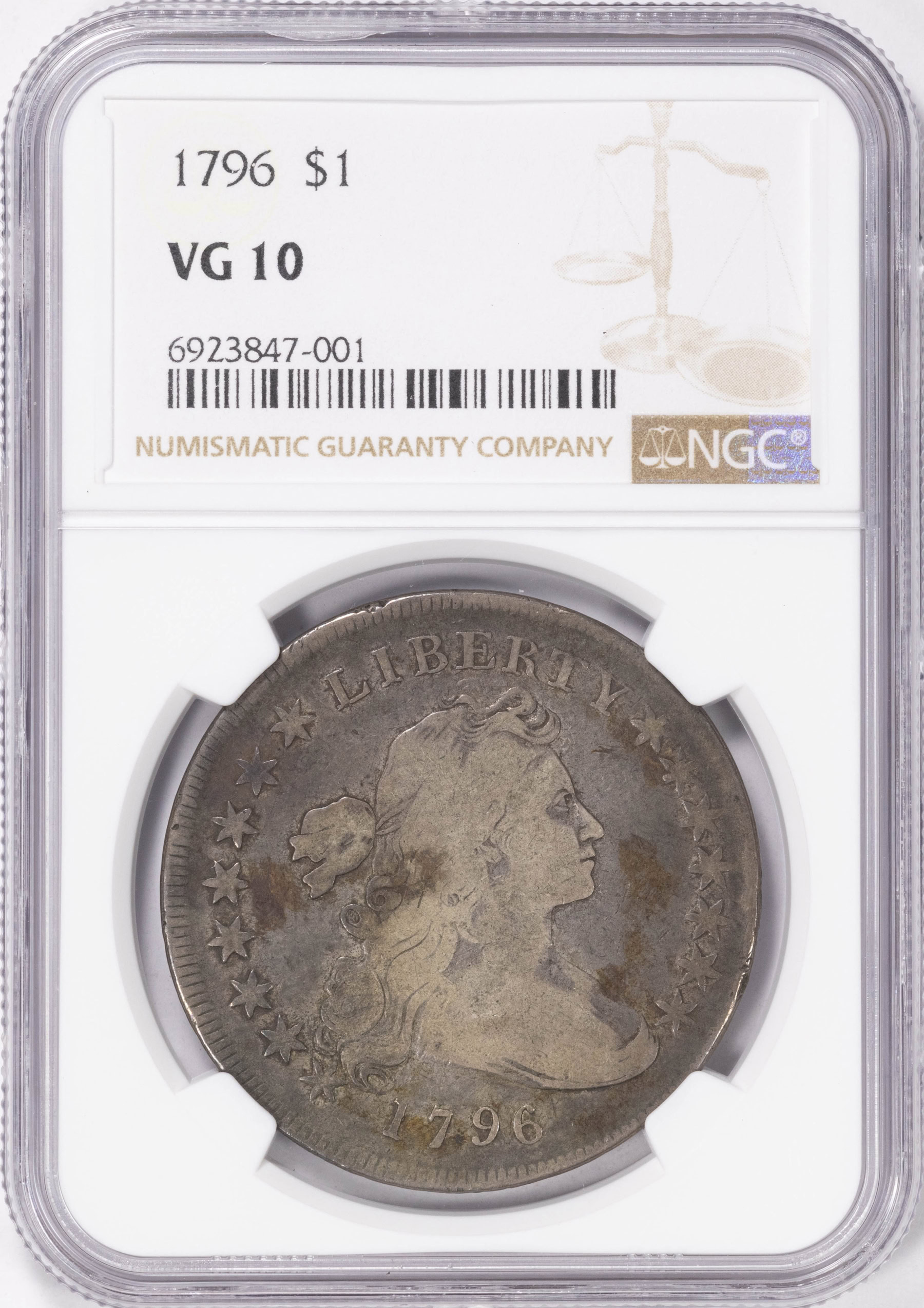1796 Draped Bust Silver Dollar NGC VG-10 (Item 1701461 ...