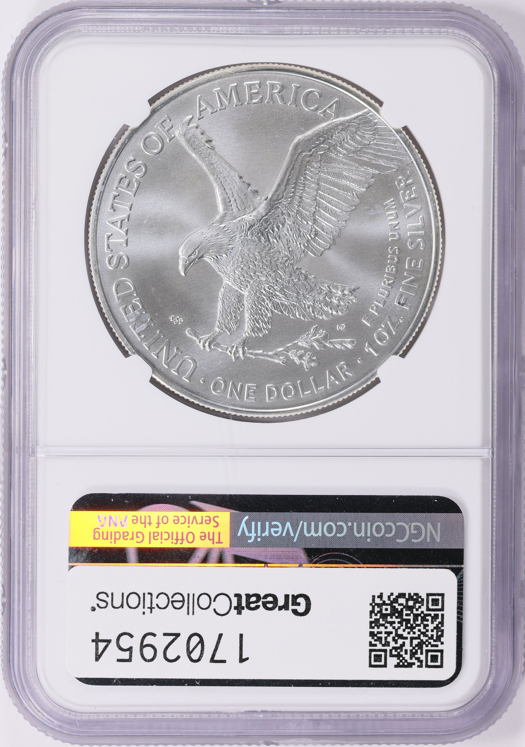 2023 $1 Silver Eagle First Day of Issue NGCX Mint State 10 (NGC MS