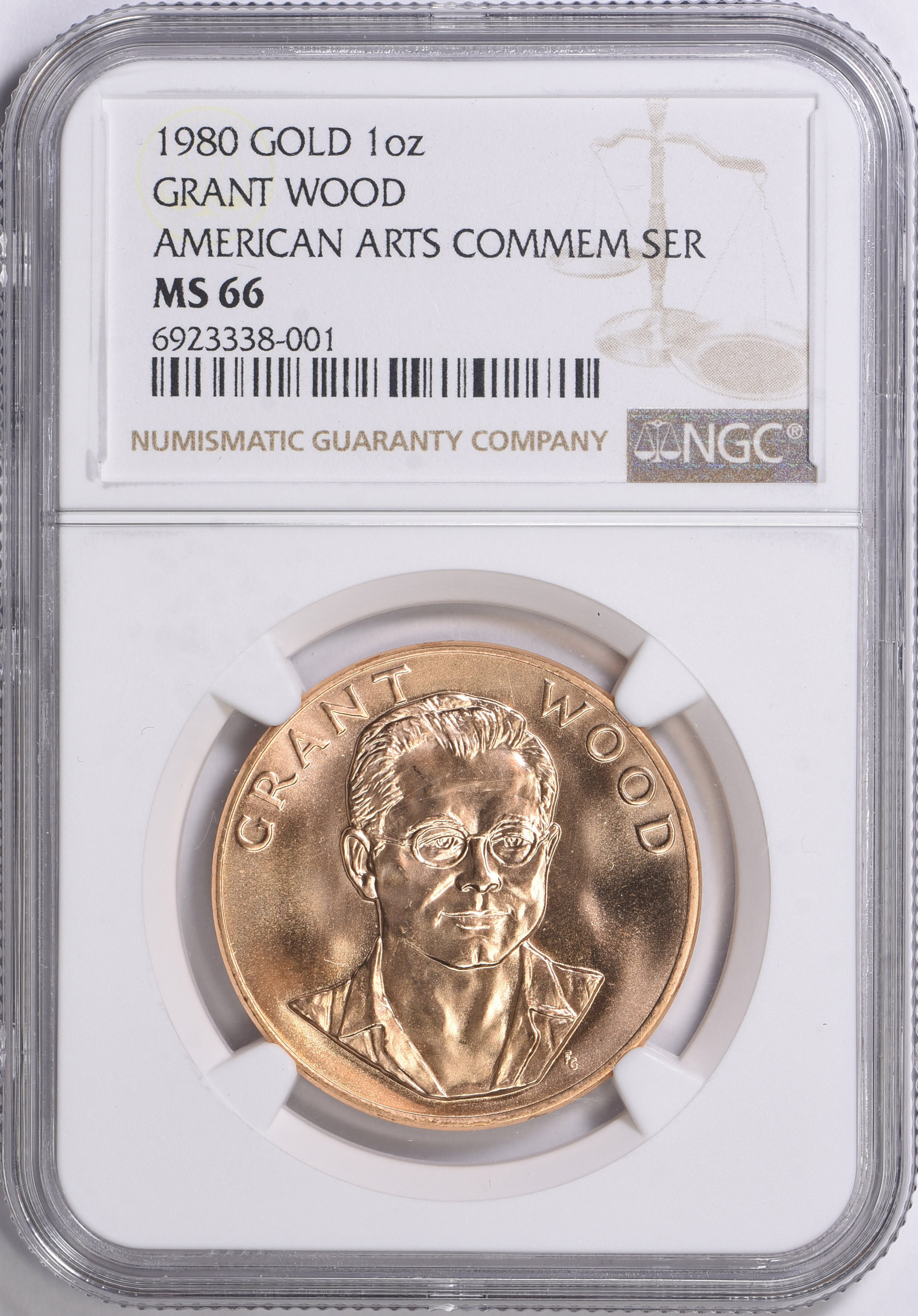 1980 Gold 1oz. American Arts Commemorative Series Grant Wood U.S.