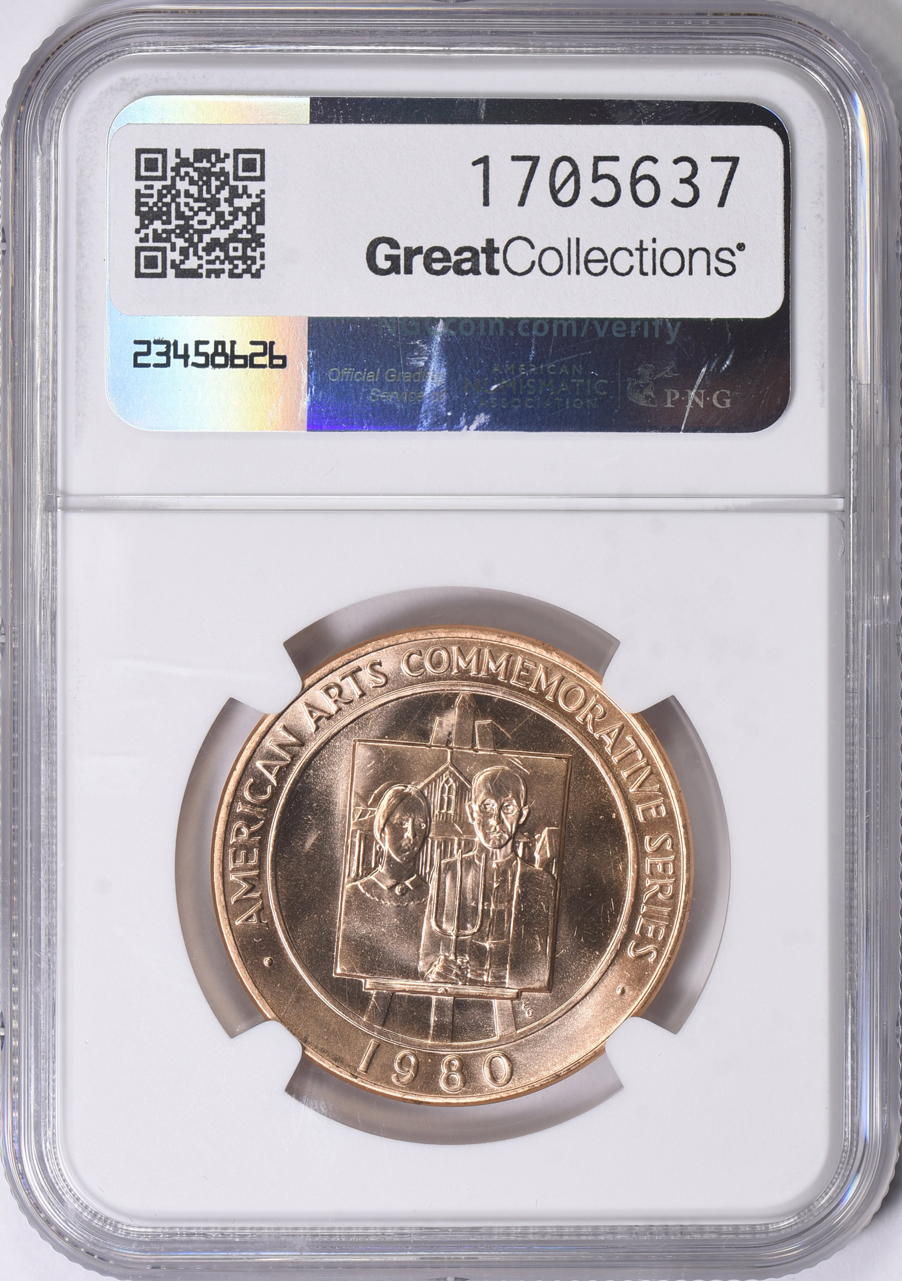 1980 Gold 1oz. American Arts Commemorative Series Grant Wood U.S.