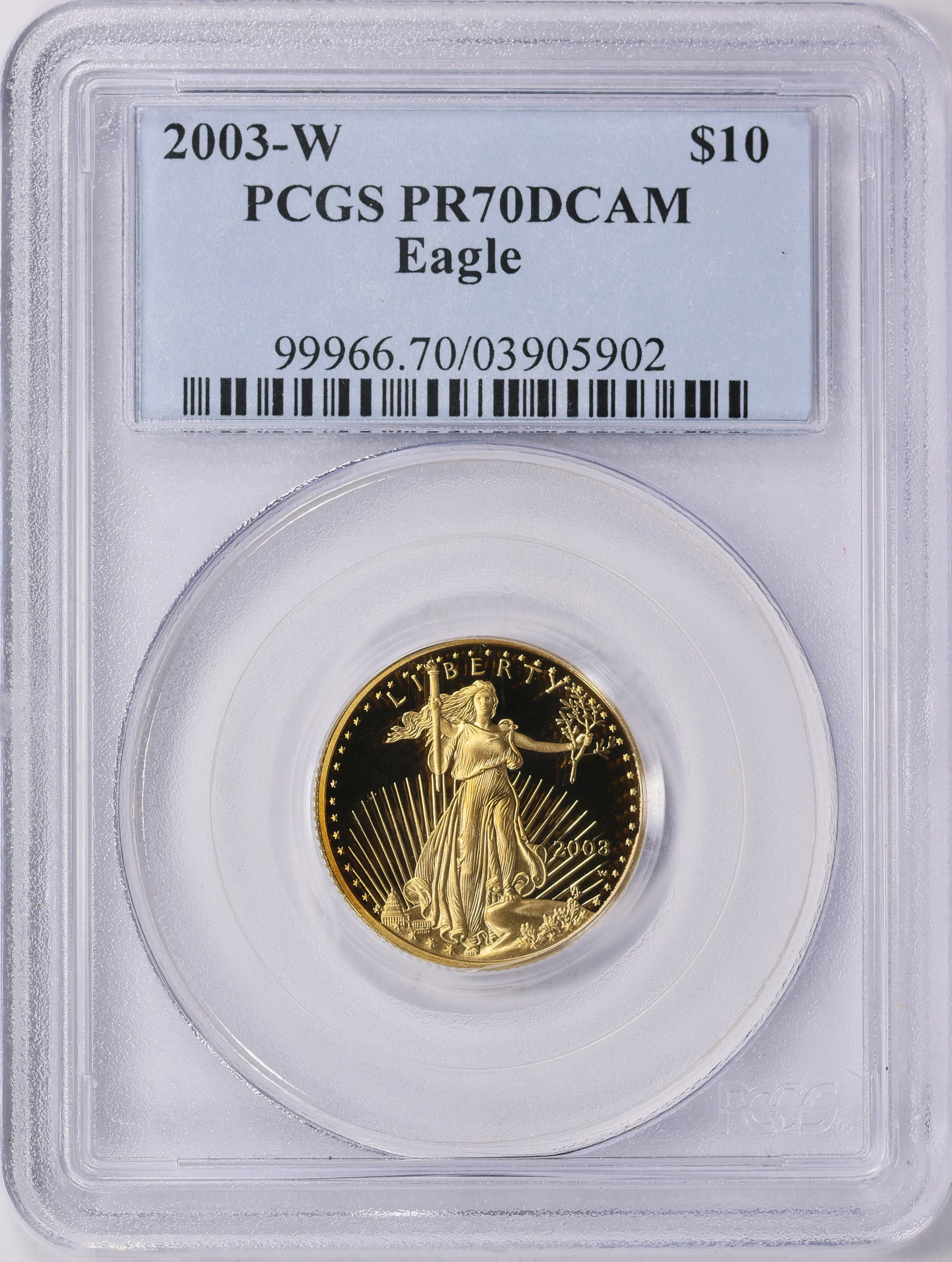 2003-W $10 Quarter-Ounce Gold American Eagle PCGS Proof-70 DCAM (Item ...
