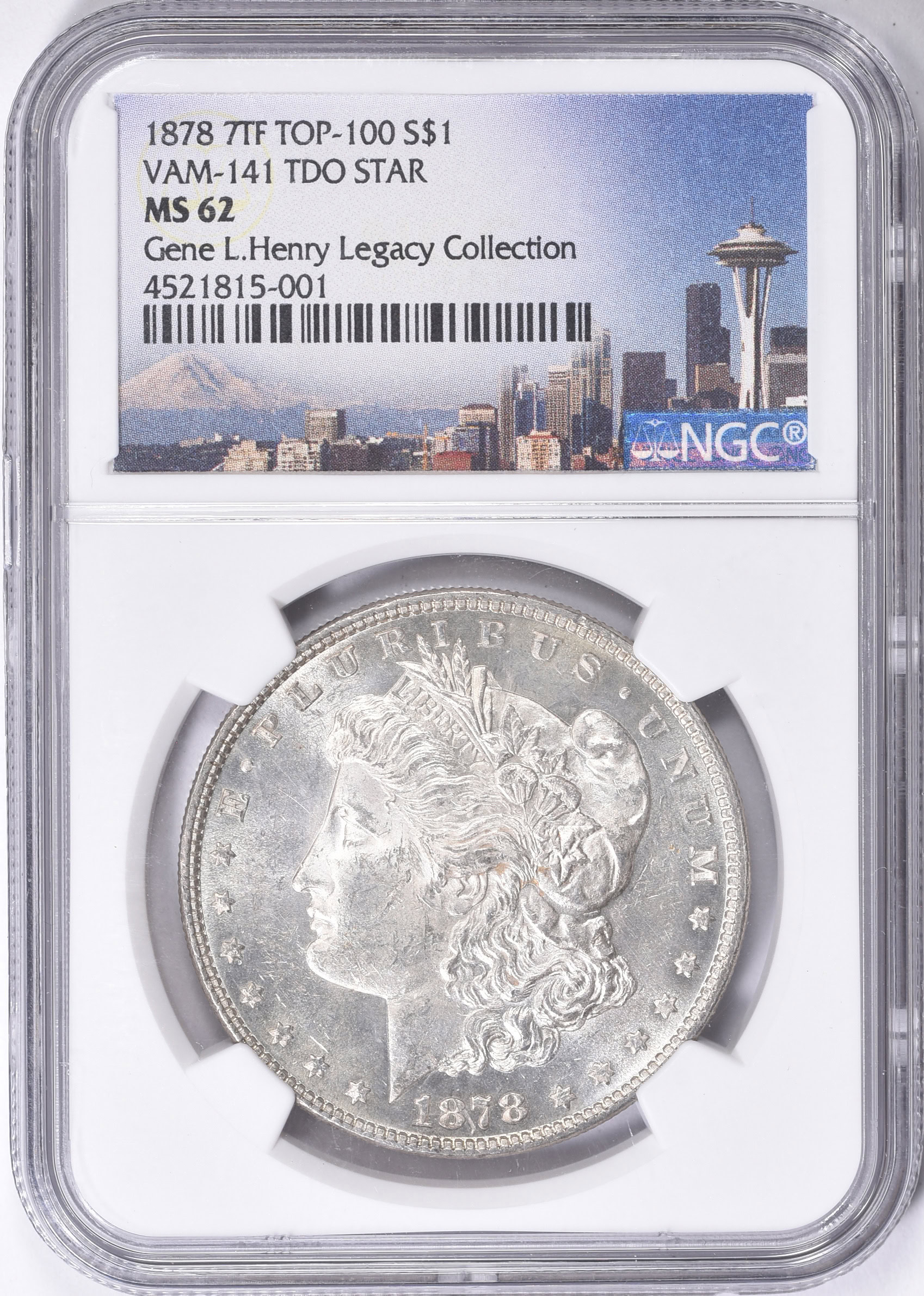 1878 7TF Morgan Silver Dollar VAM-141 TDO Star Reverse of 1878 Top 1878 7TF Morgan Silver Dollar VAM-141 TDO Star Reverse of 1878 Top