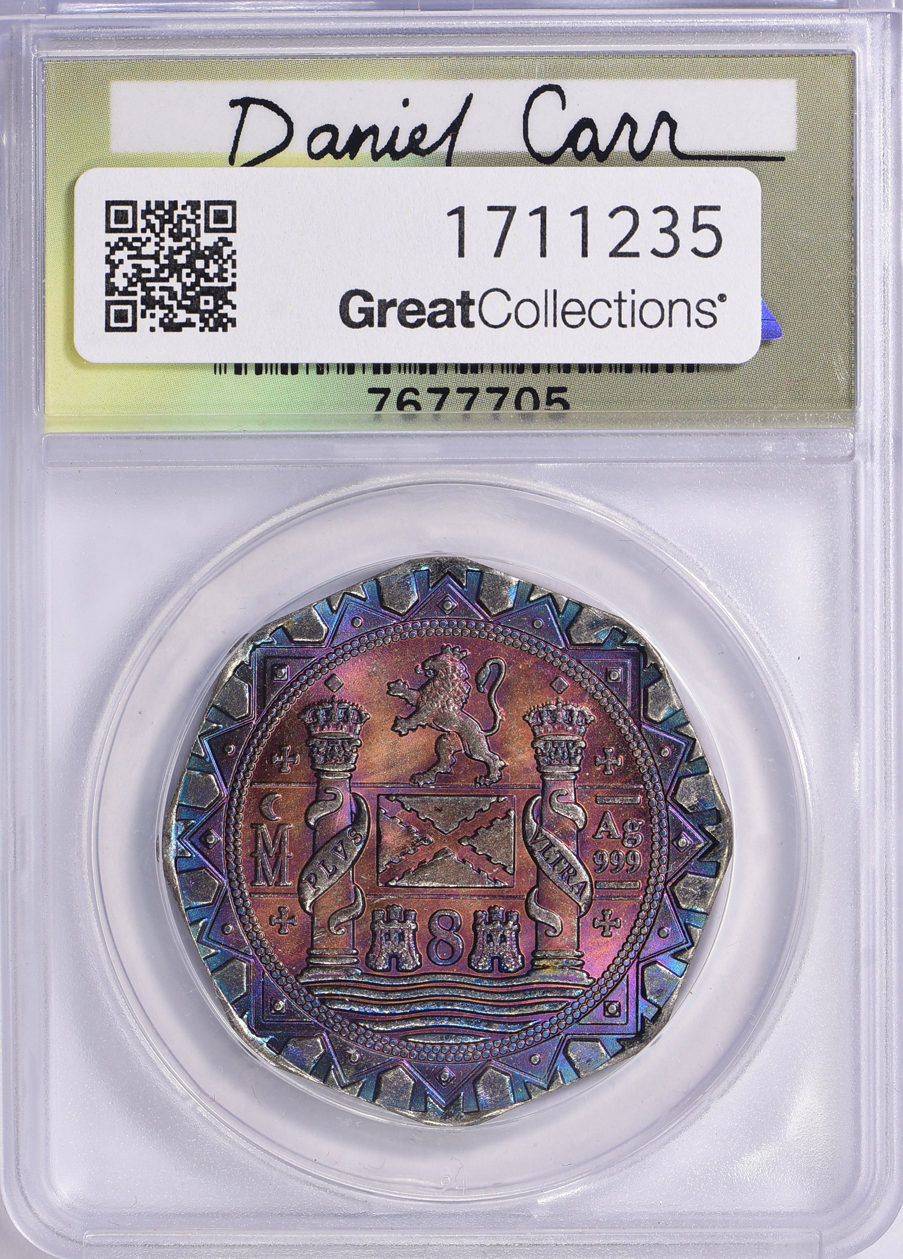 ND Antiqued Color Silver Spice Islands Shipwreck Daniel Carr Medal