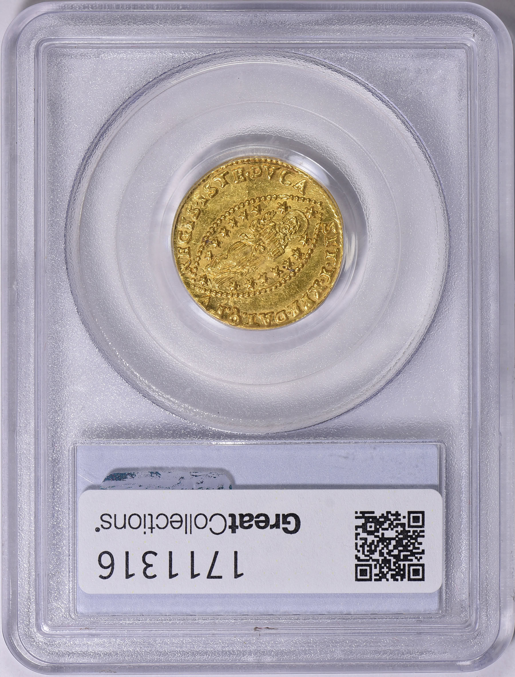 Italy - Venice 1676 Gold Zecchino of Alvise Contarini KM-363 PCGS