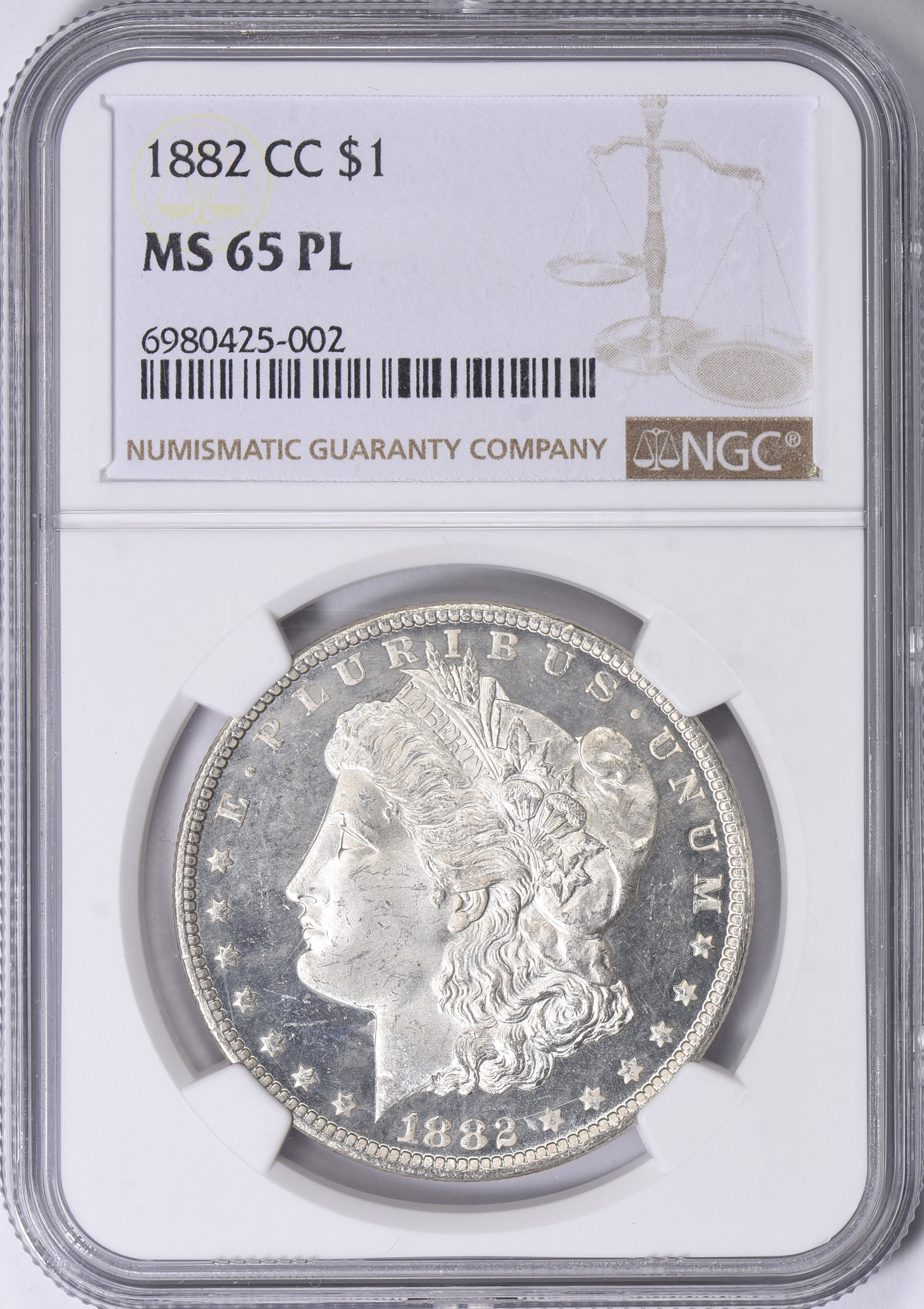 1882-CC Morgan Silver Dollar NGC MS-65 PL (Item 1712316