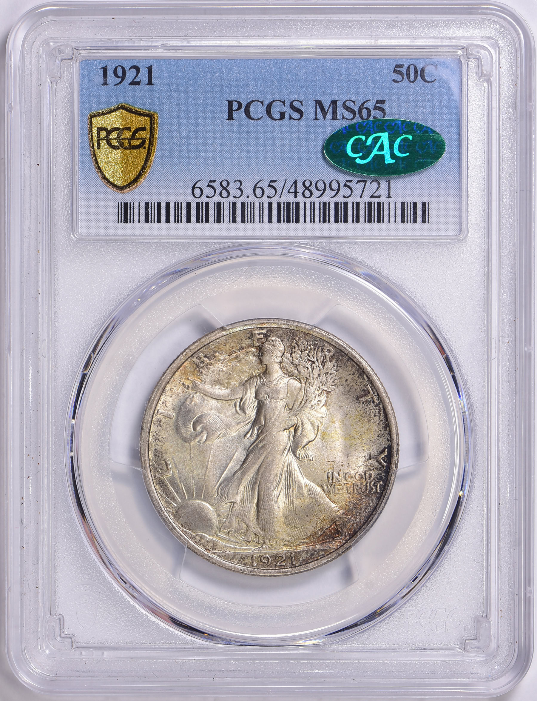 1921 Walking Liberty Half Dollar PCGS MS-65 (CAC Green) (Item 1713801 ...