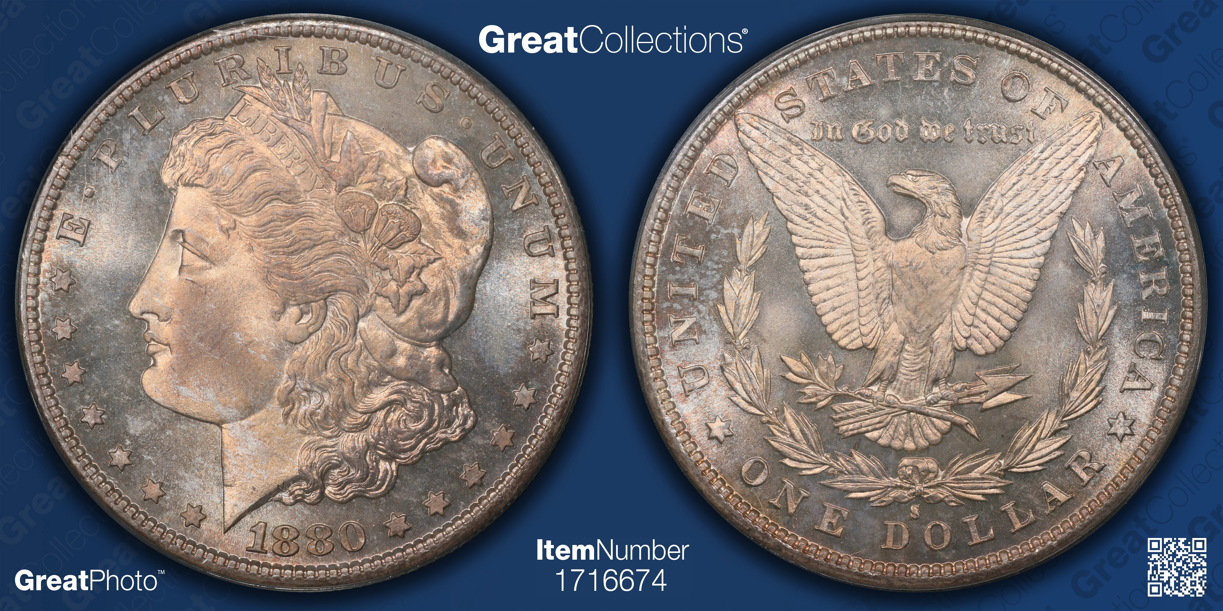 1880-S Morgan Silver Dollar PCGS MS-69 OGH (Item 1716674