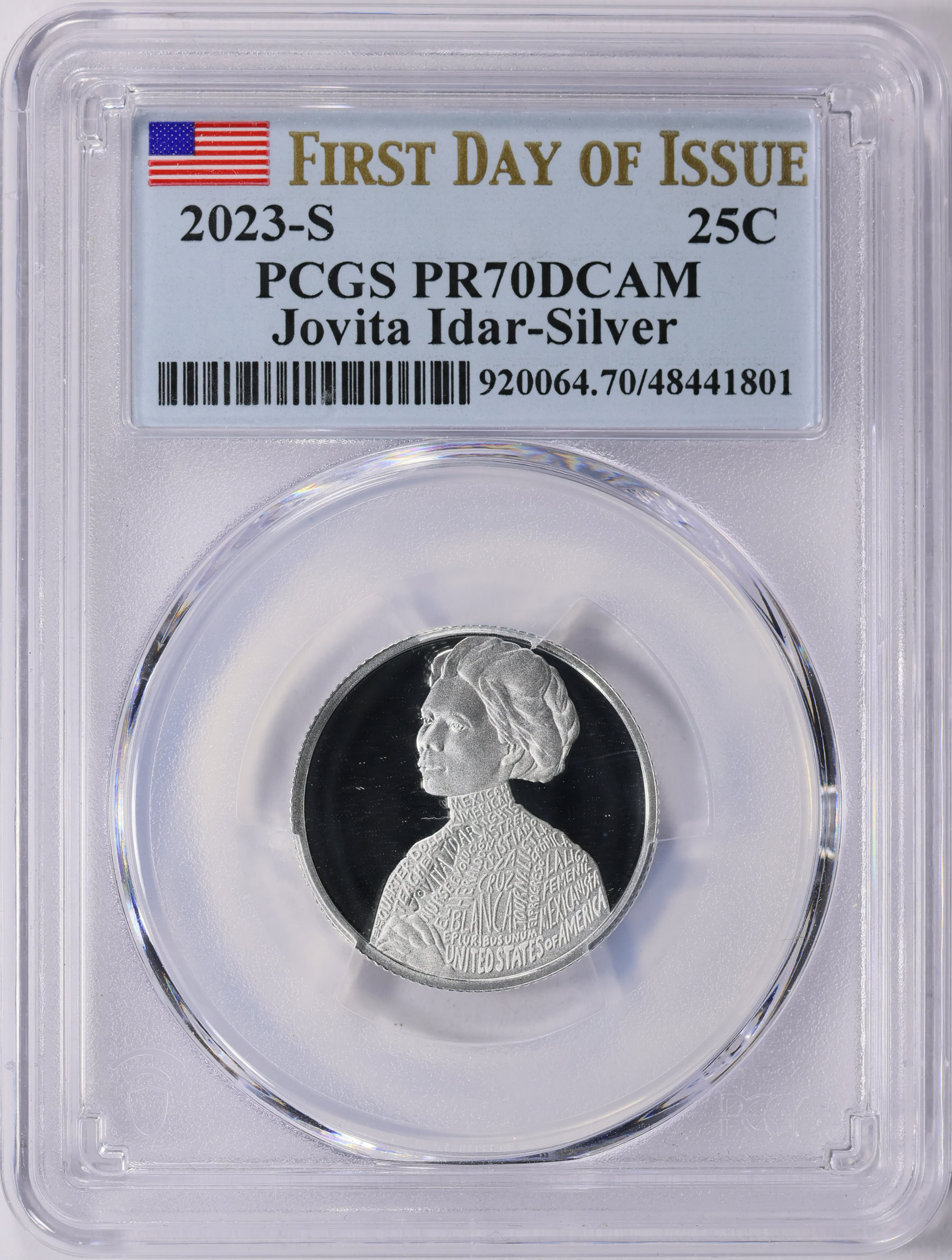 2023-S American Women Quarter Jovita Idar-Silver First Day of Issue ...