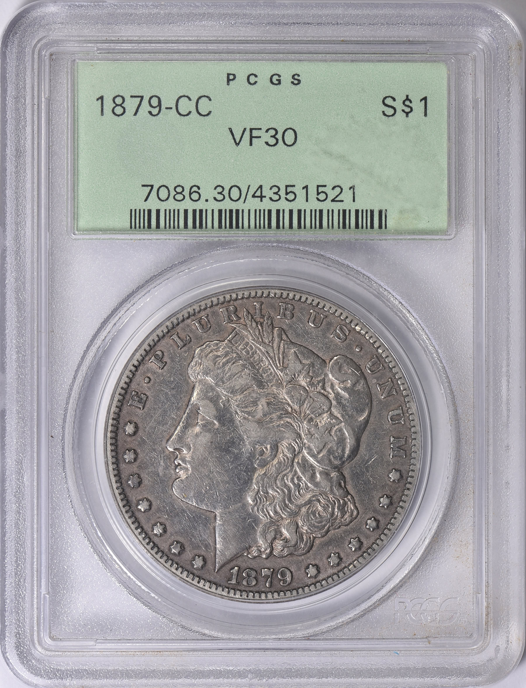 1879-CC Morgan Silver Dollar PCGS VF-30 OGH (Item 1724911