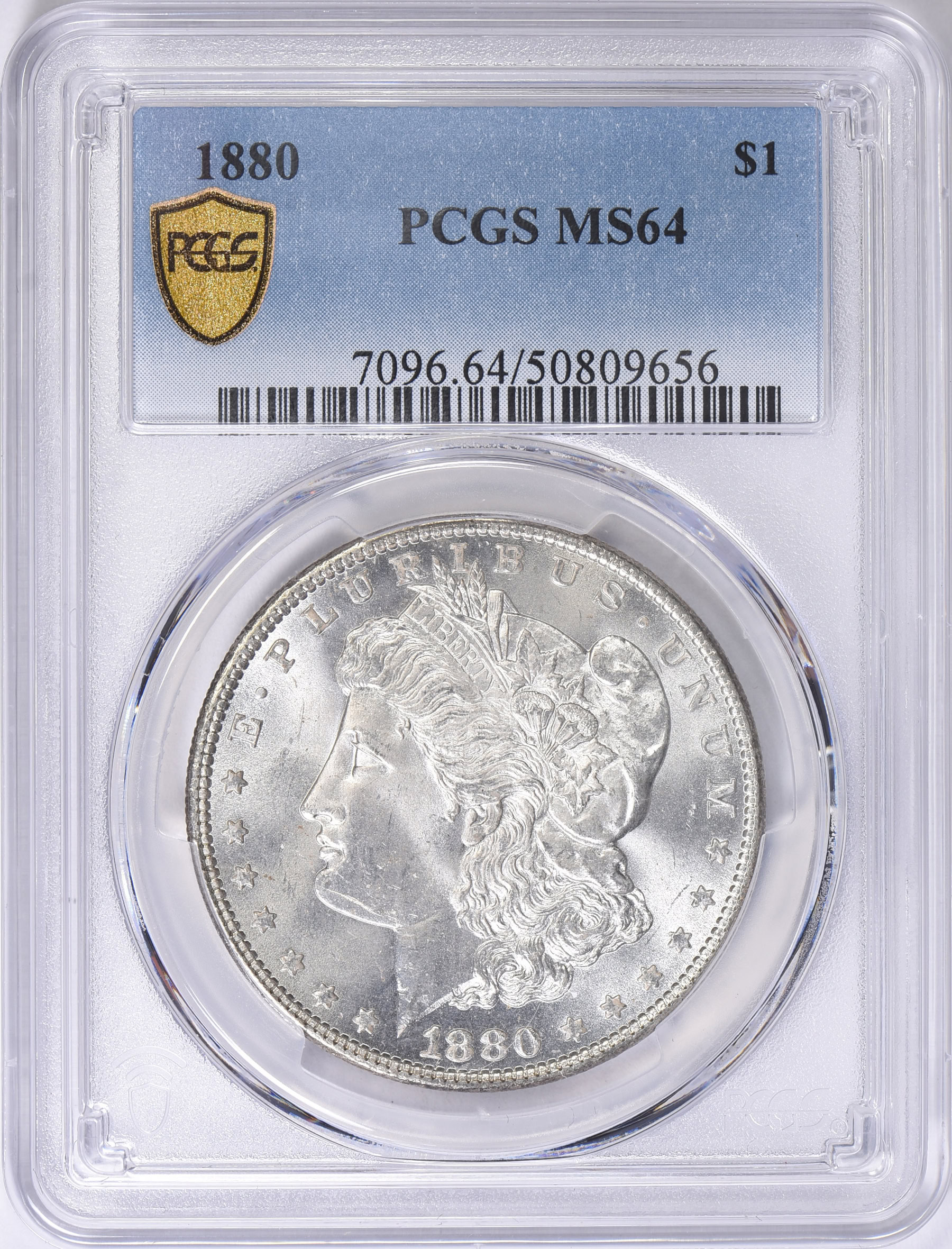1880 Morgan Silver Dollar PCGS MS-64 (Item 1725264) | GreatCollections ...