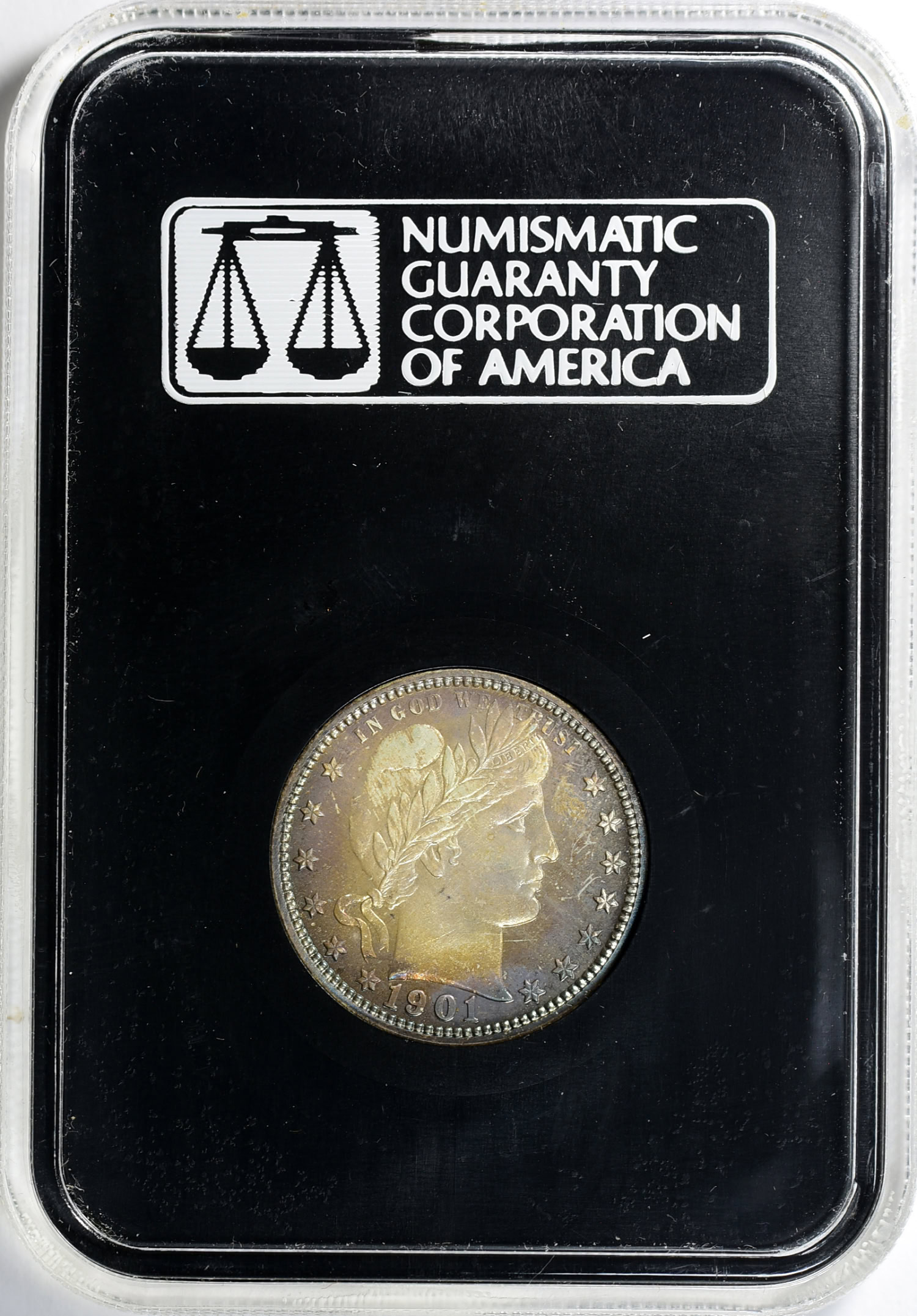 1901 Barber Quarter NGC Proof-66 (CAC Gold) (Vintage Black Holder