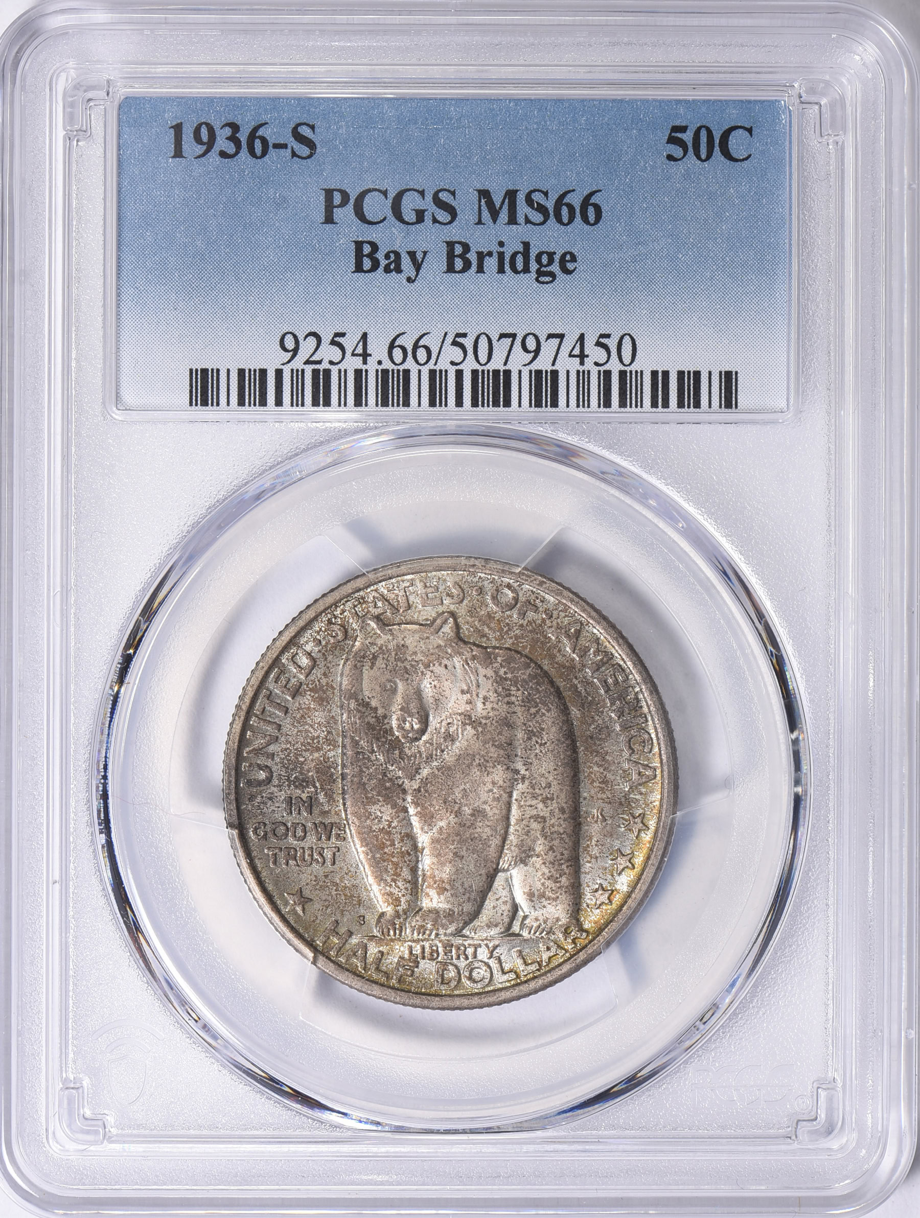 1936-S San-Francisco-Oakland Bay Bridge Opening Half Dollar PCGS