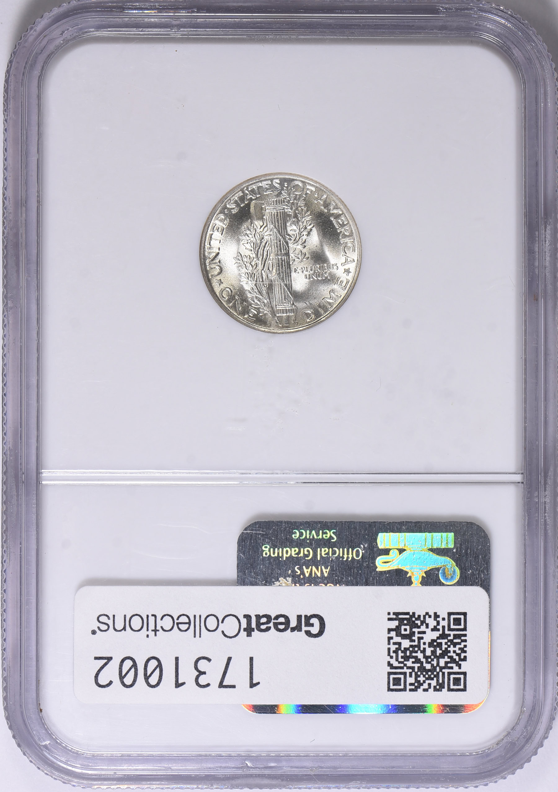 1944 Mercury Dime NGC MS-66 (Item 1731002) | GreatCollections Coin Auctions