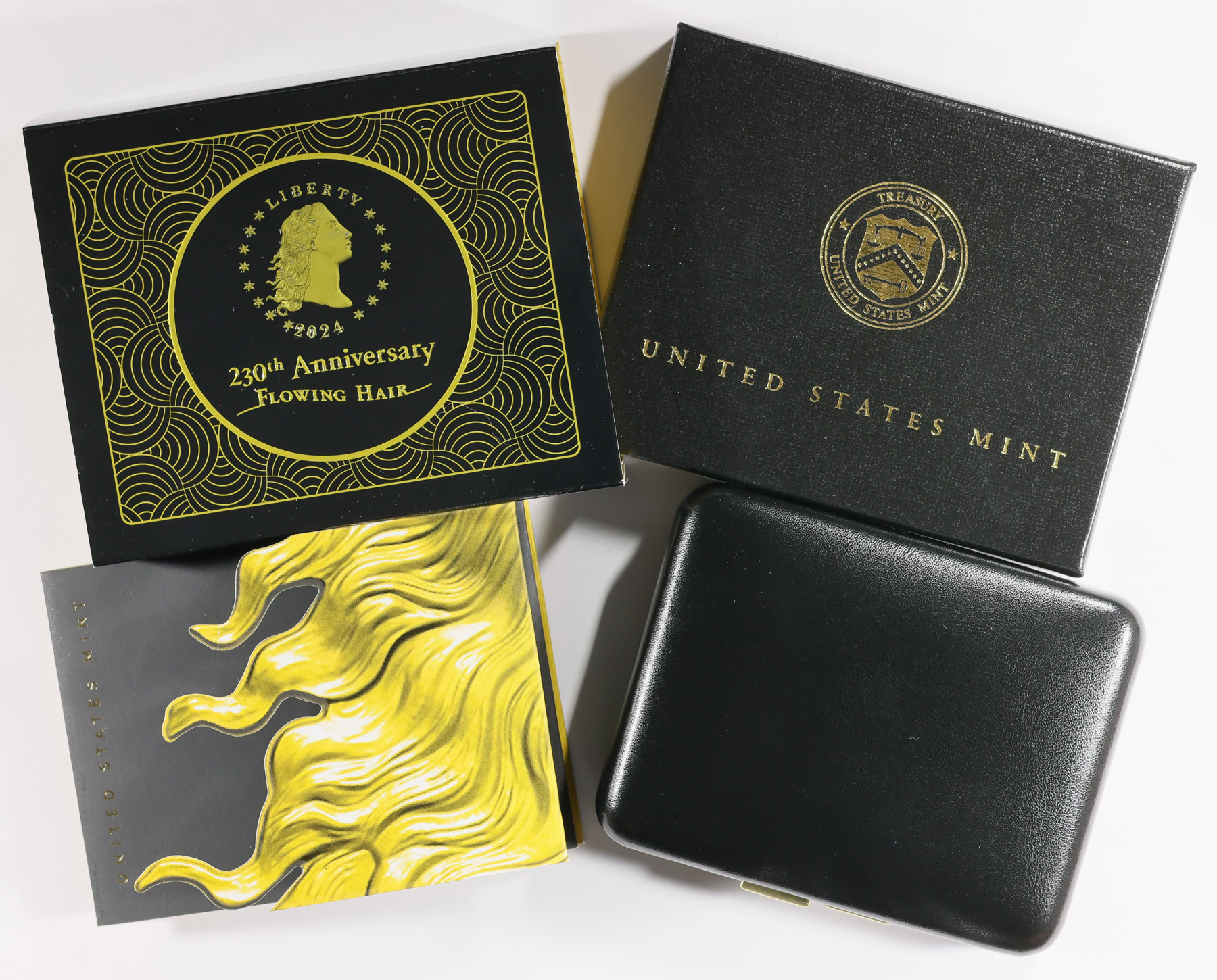 2024 1oz Flowing Hair High Relief Gold Dollar 230th Anniversary With