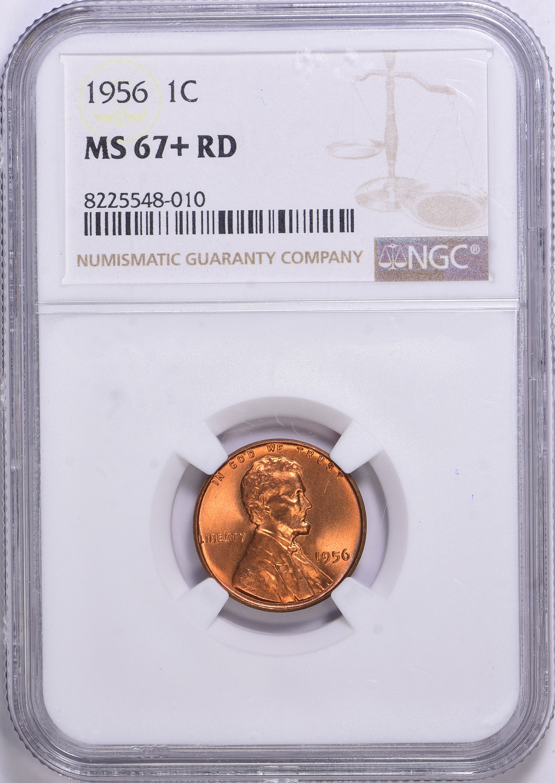 1956 Lincoln Cent NGC MS-67+ RD (Item 1733729) | GreatCollections Coin ...