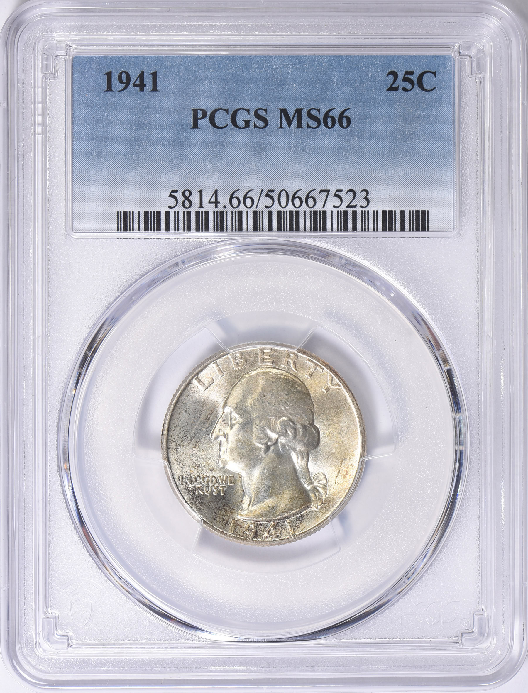 1941 Washington Quarter PCGS MS-66 (Item 1737279) | GreatCollections ...