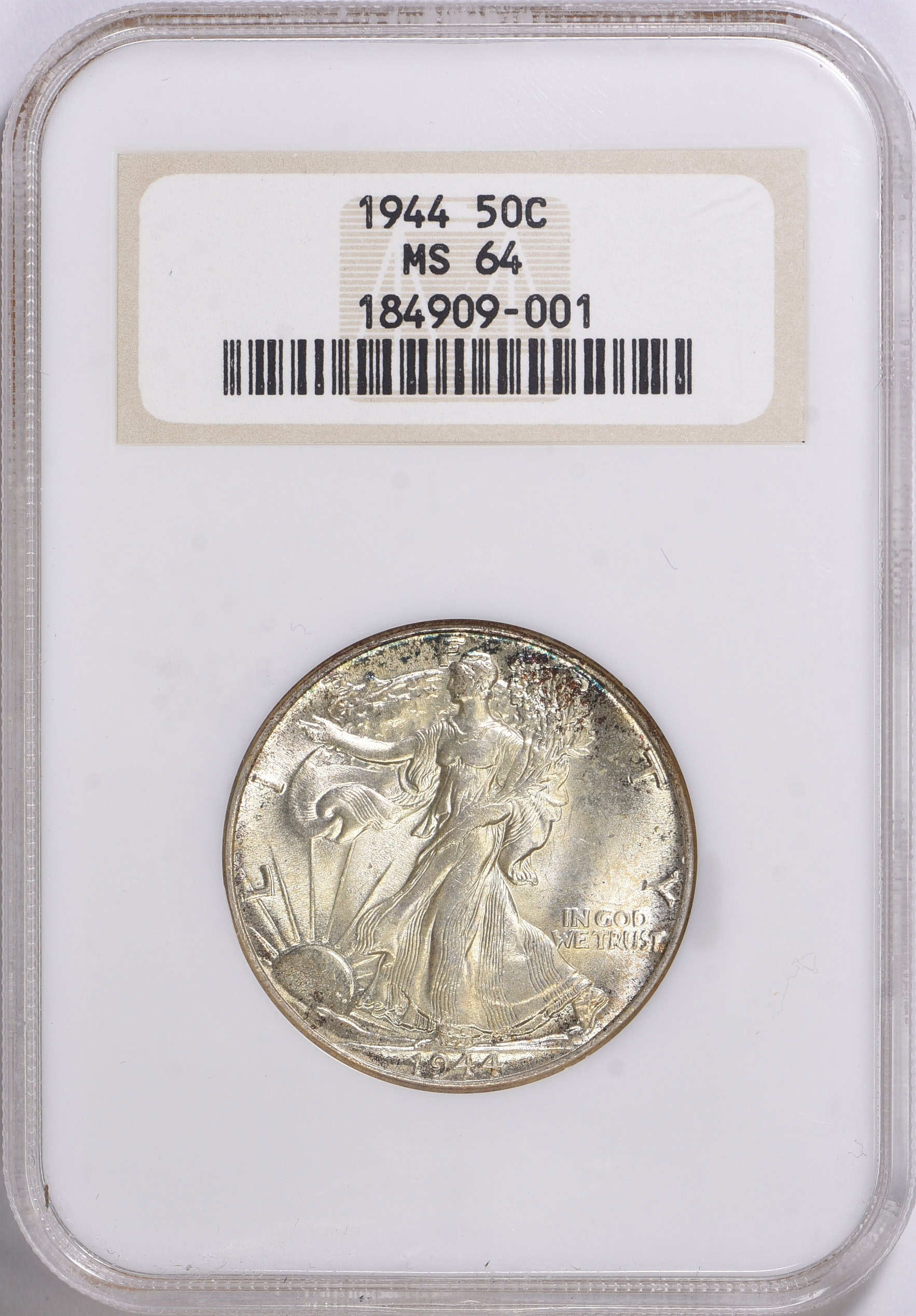 1944 Walking Liberty Half Dollar NGC MS-64 OH (Toned) (Item 1737344 ...