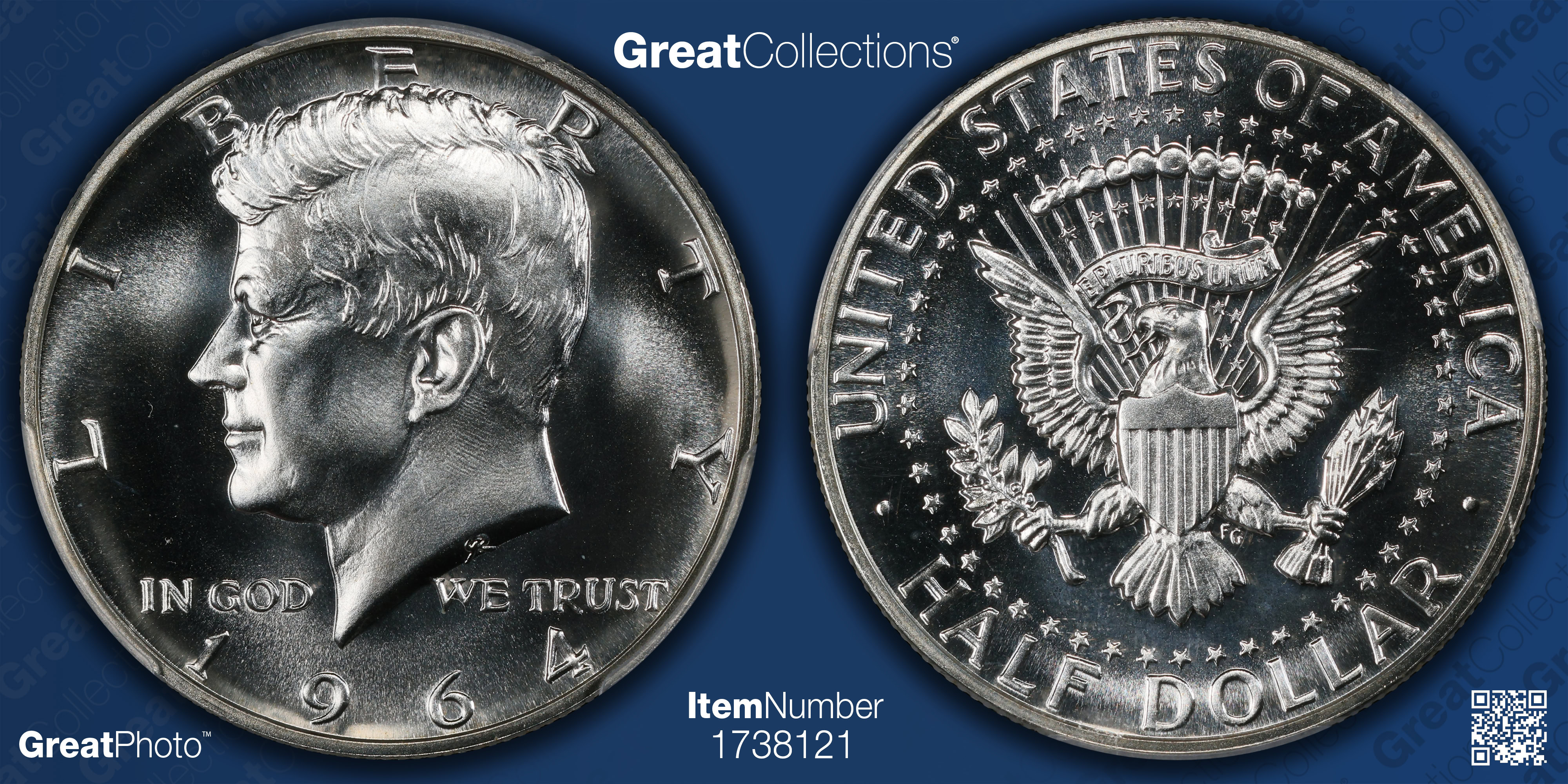 1964 Kennedy Half Dollar PCGS Proof-70 (Item 1738121