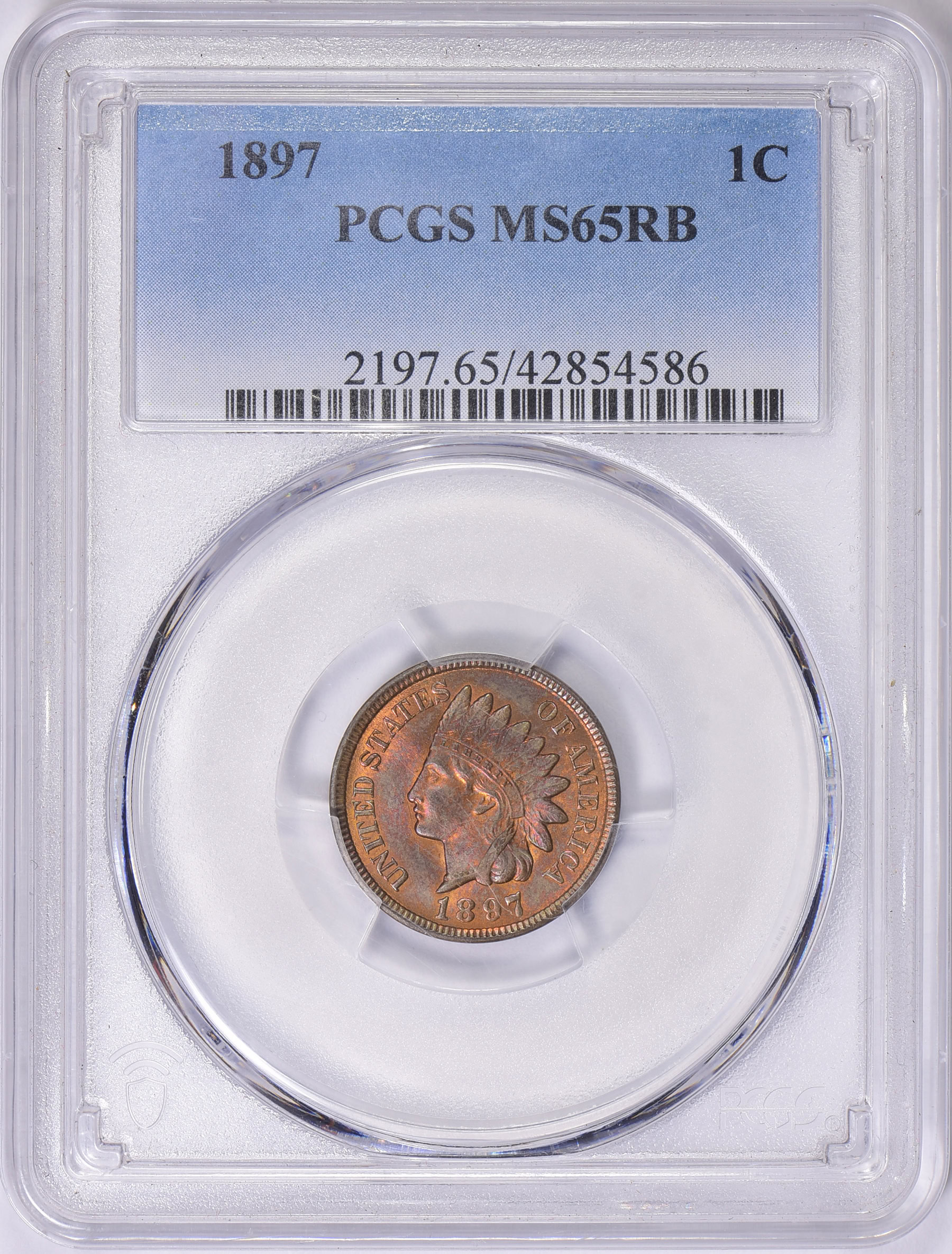 1897 Indian Cent PCGS MS-65 RB (Item 1745057) | GreatCollections Coin ...