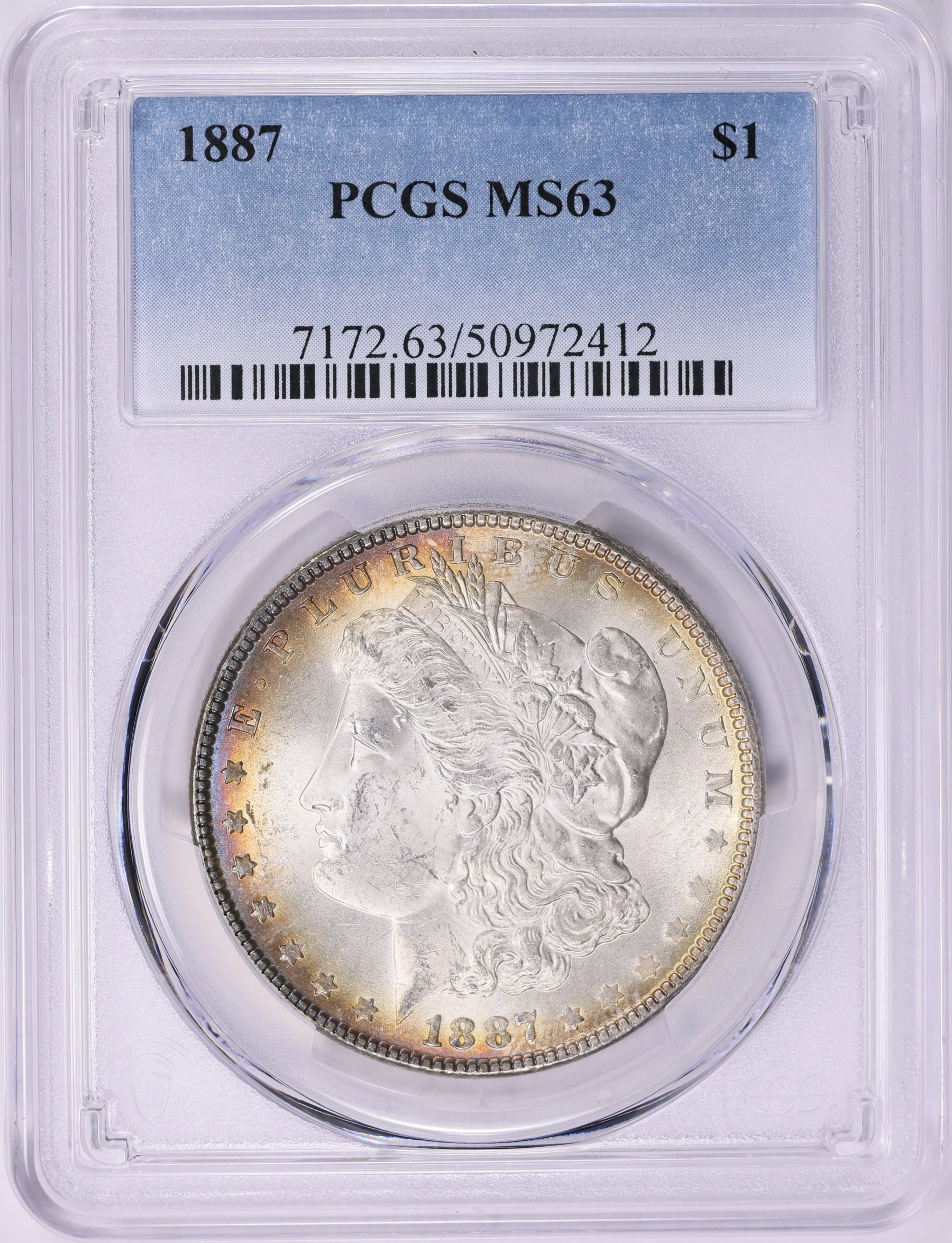 1887 Morgan Silver Dollar PCGS MS-63 (Toned) (Item 1746549