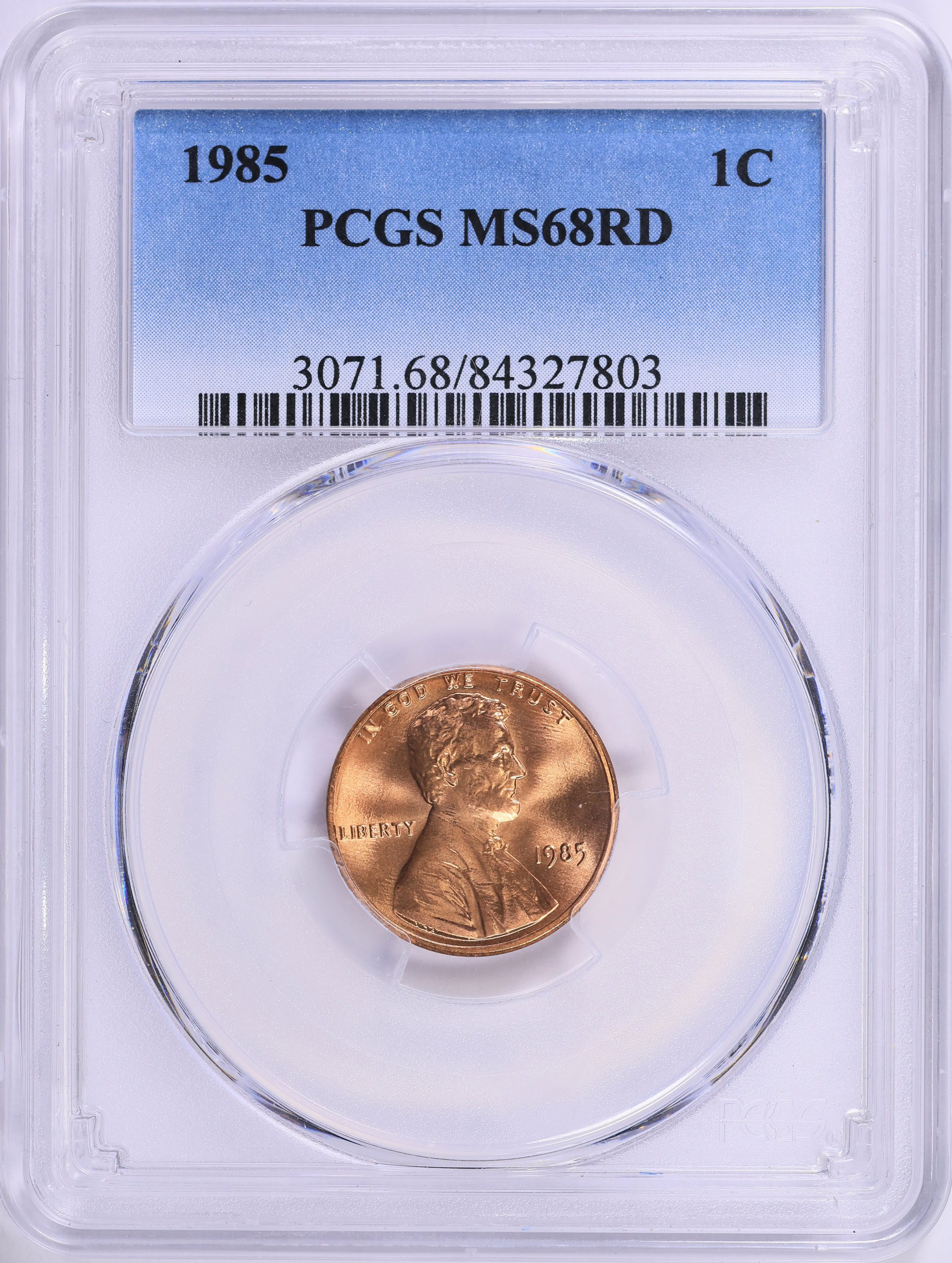 1985 Lincoln Cent PCGS MS-68 RD (Item 1751566) | GreatCollections Coin ...