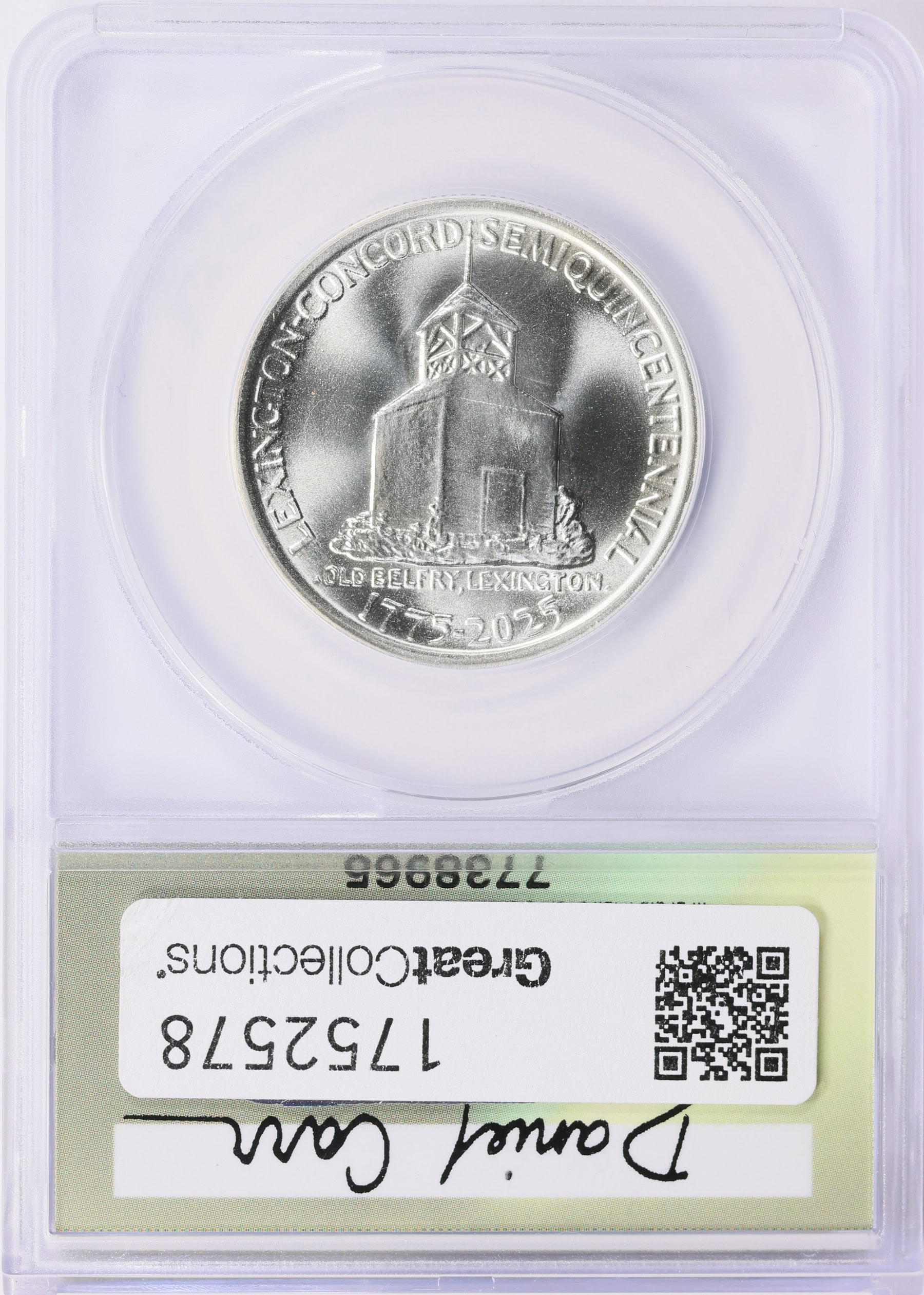 2025 Lexington-Concord Semiquincentennial Silver Half Dollar 