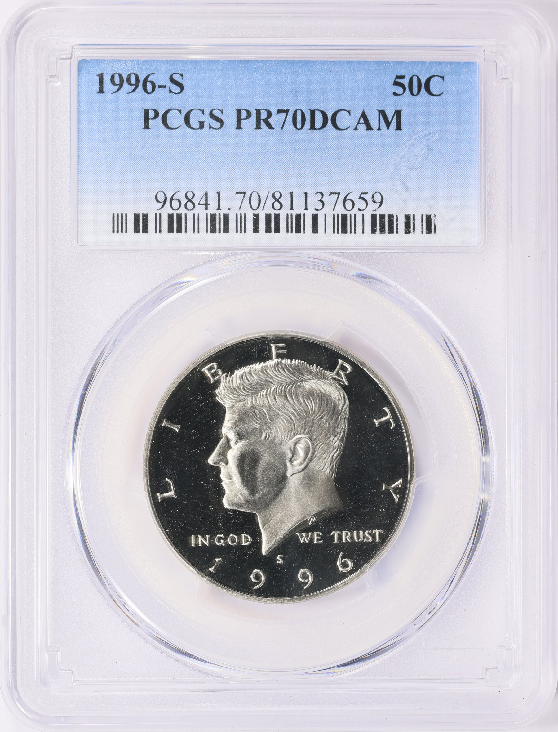 1996-S Kennedy Half Dollar PCGS Proof-70 DCAM (Item 1755673 ...