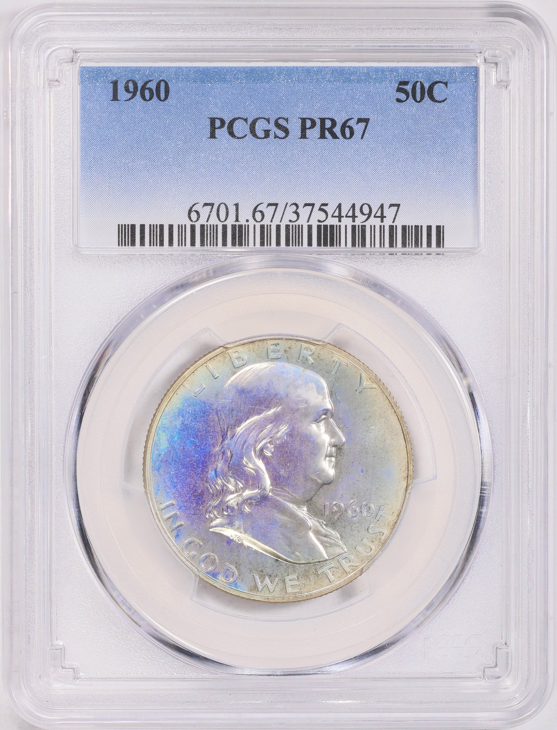 1960 Franklin Half Dollar PCGS Proof-67 (Toned) (Item 1755911 ...