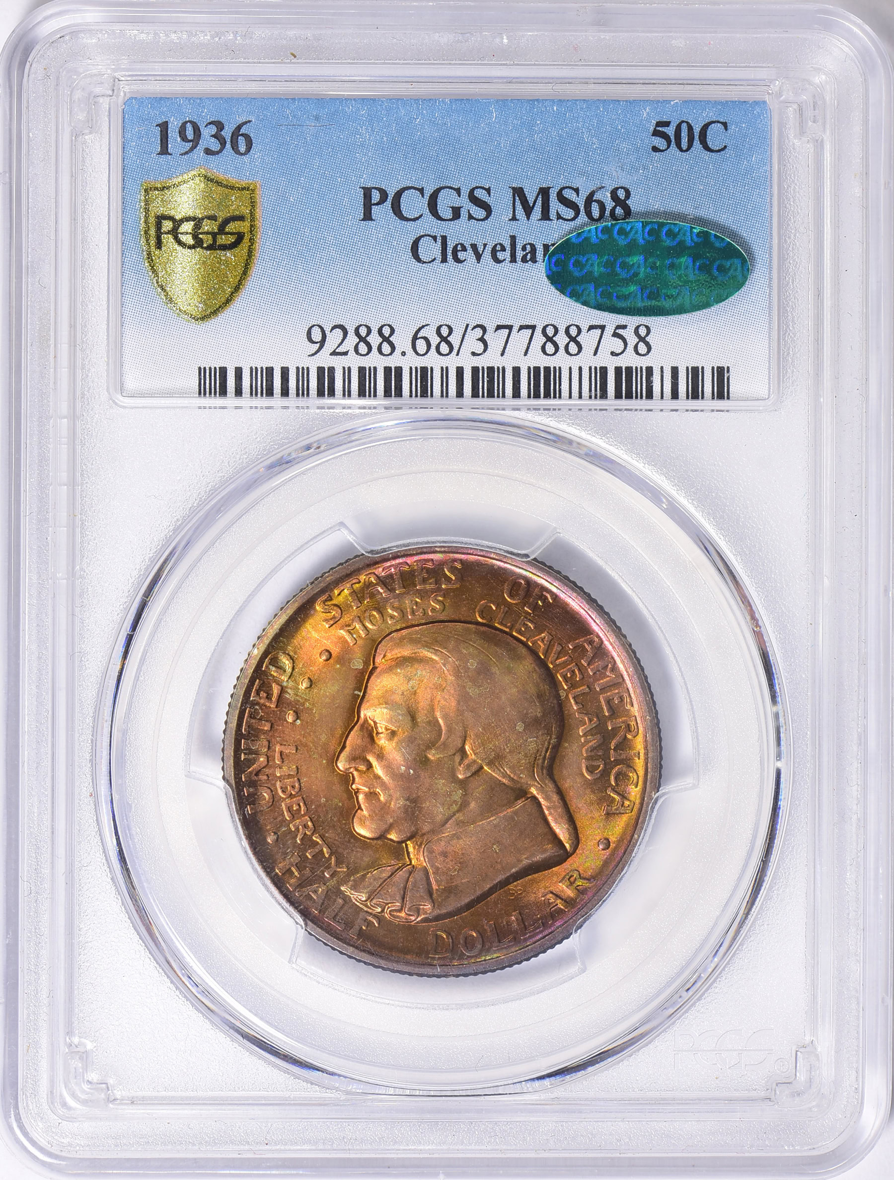 1936 Cleveland Centennial/Great Lakes Exposition Half Dollar PCGS