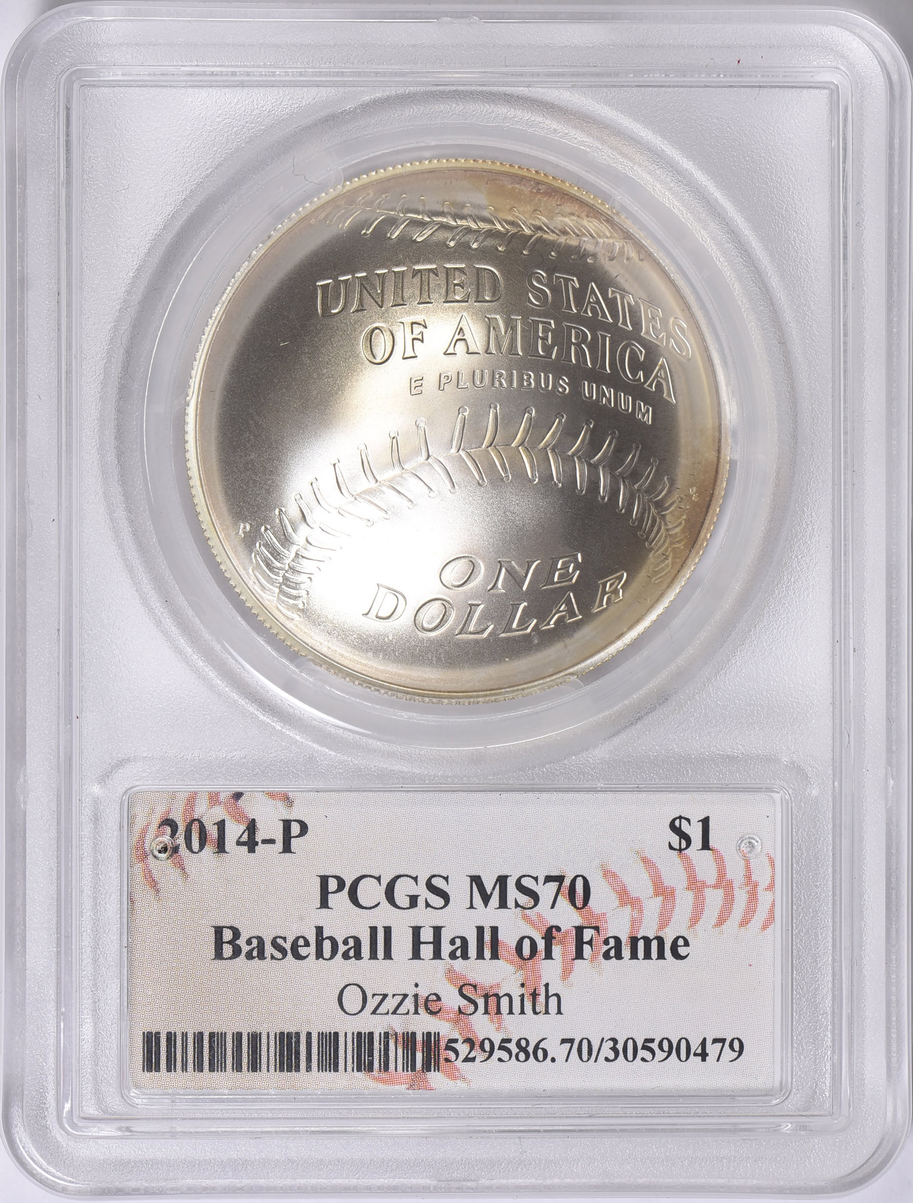 2014-P Baseball Hall of Fame Silver Dollar PCGS MS-70 (Ozzie Smith