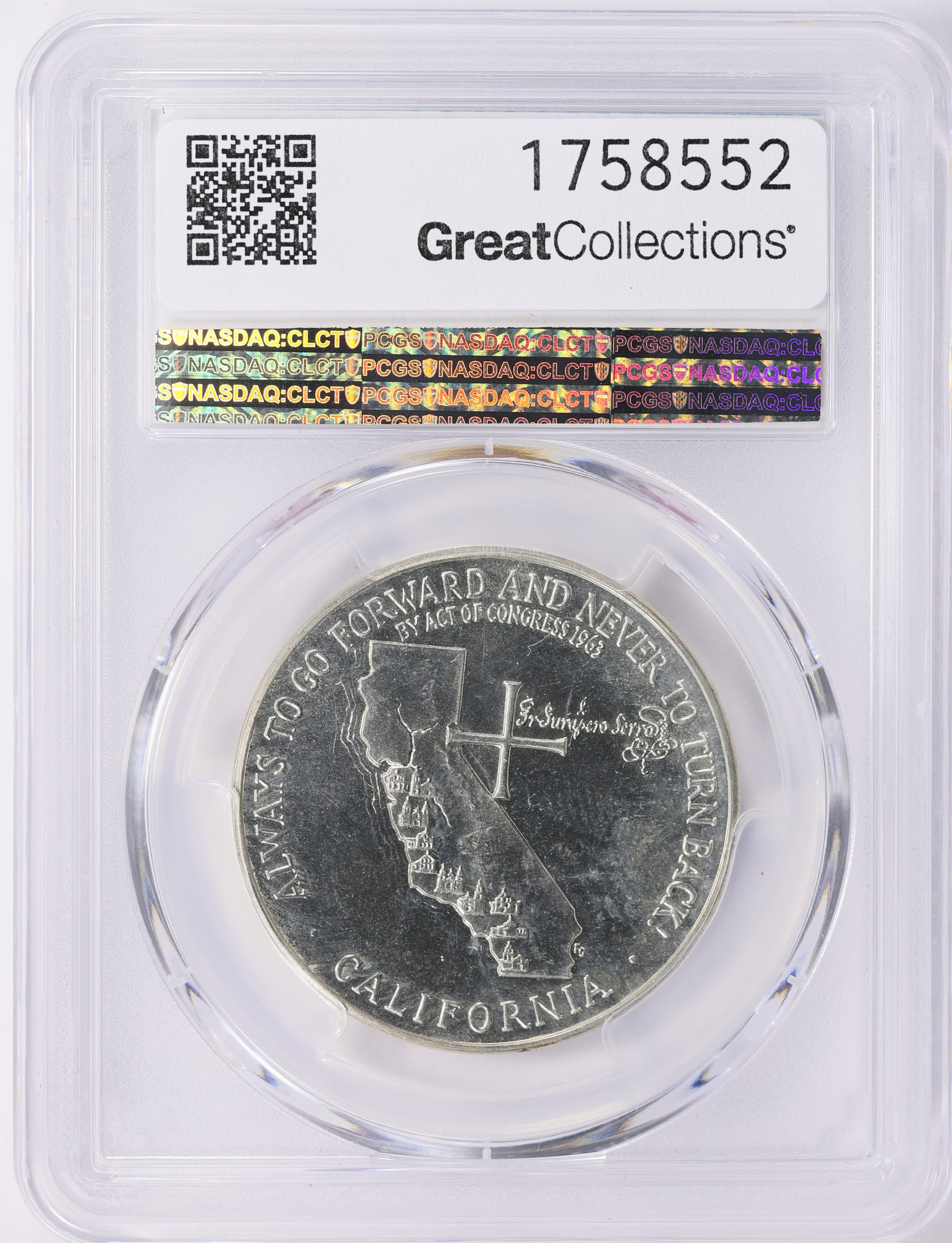 1963 Birth of Padre Junipero Serra 250th Anniversary Silver Medal