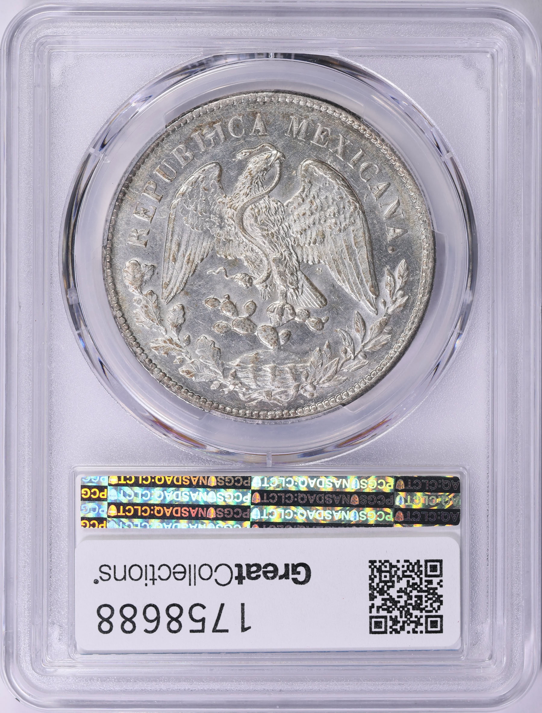 Mexico 1898-Cn AM Silver Peso KM-409 PCGS MS-62 (Item 1758688