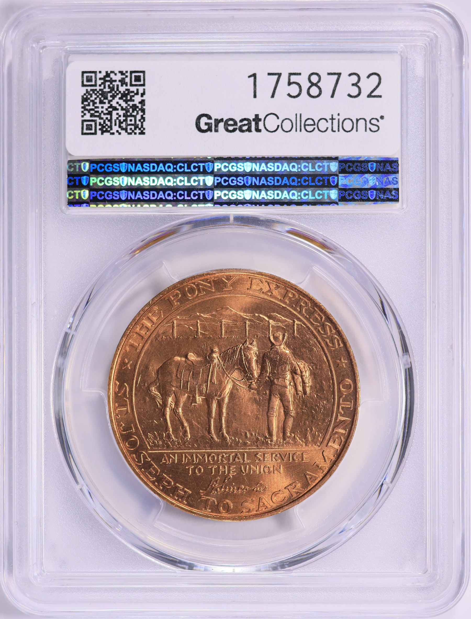 1961 Pony Express Termination Centennial Bronze So-Called Dollar