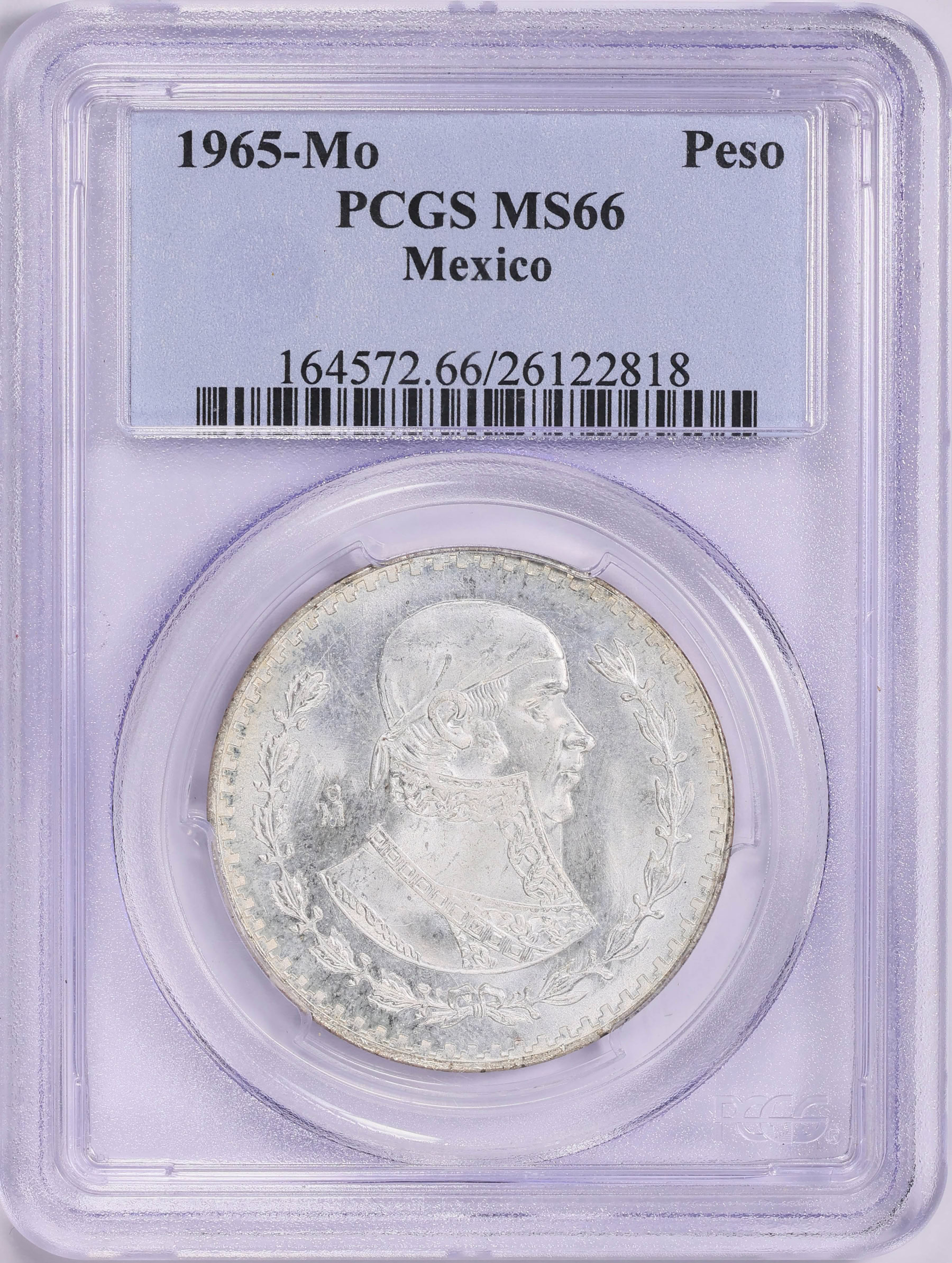 Mexico 1965-Mo Silver Peso KM-459 PCGS MS-66 (Item 1758771