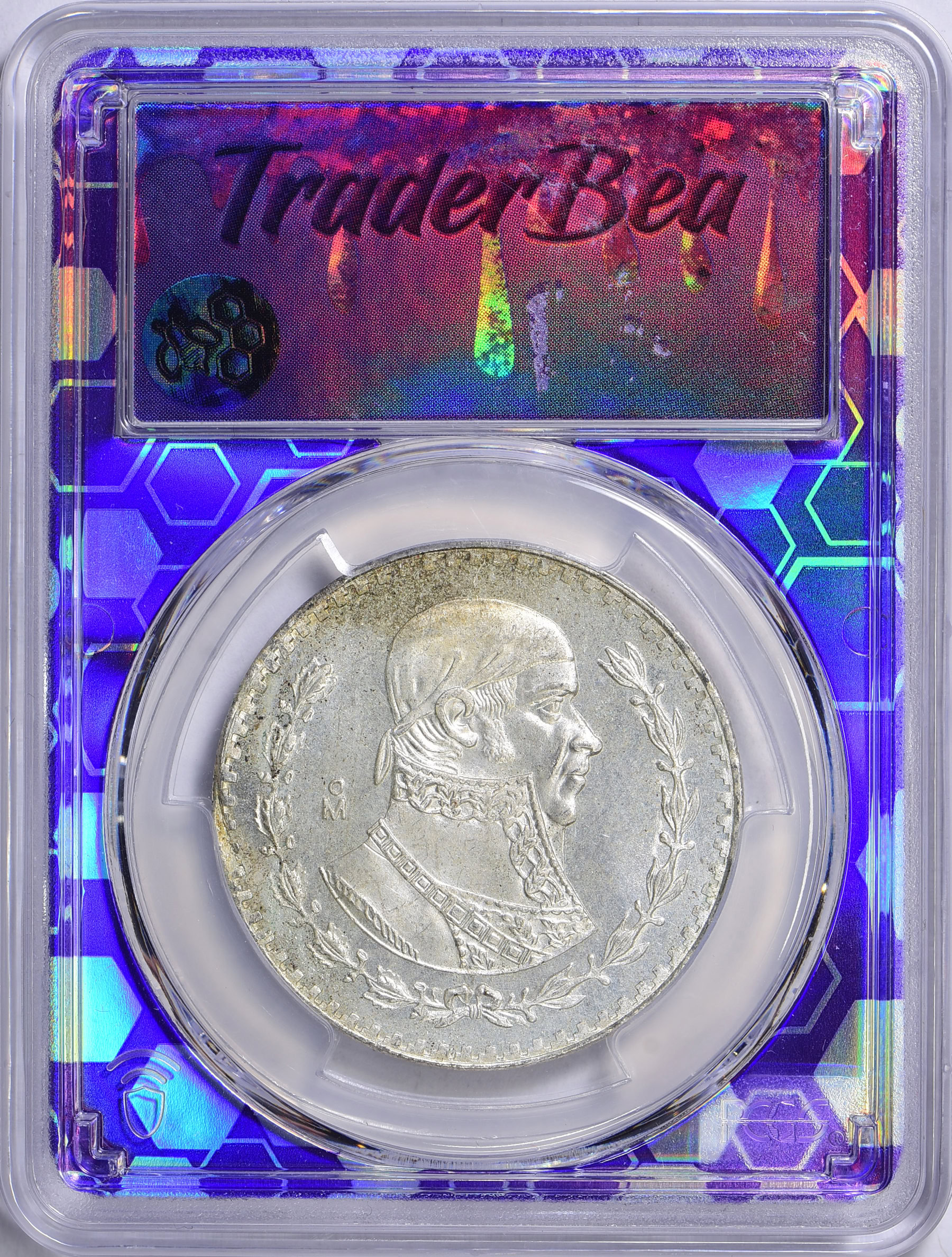 Mexico 1965-Mo Silver Peso KM-459 PCGS MS-65 (Holographic Bee