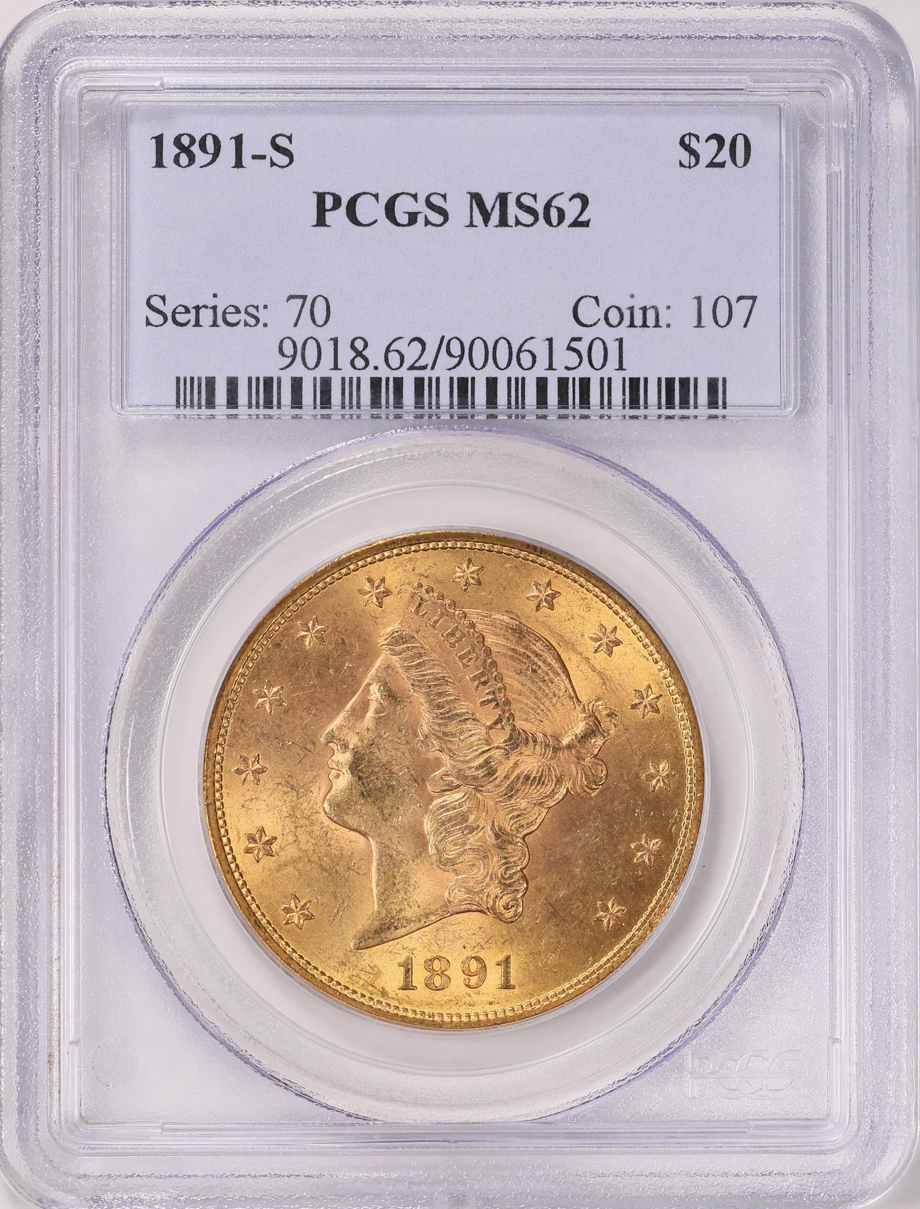 1891-S Liberty Gold Double Eagle PCGS MS-62 (Item 1760328 ...