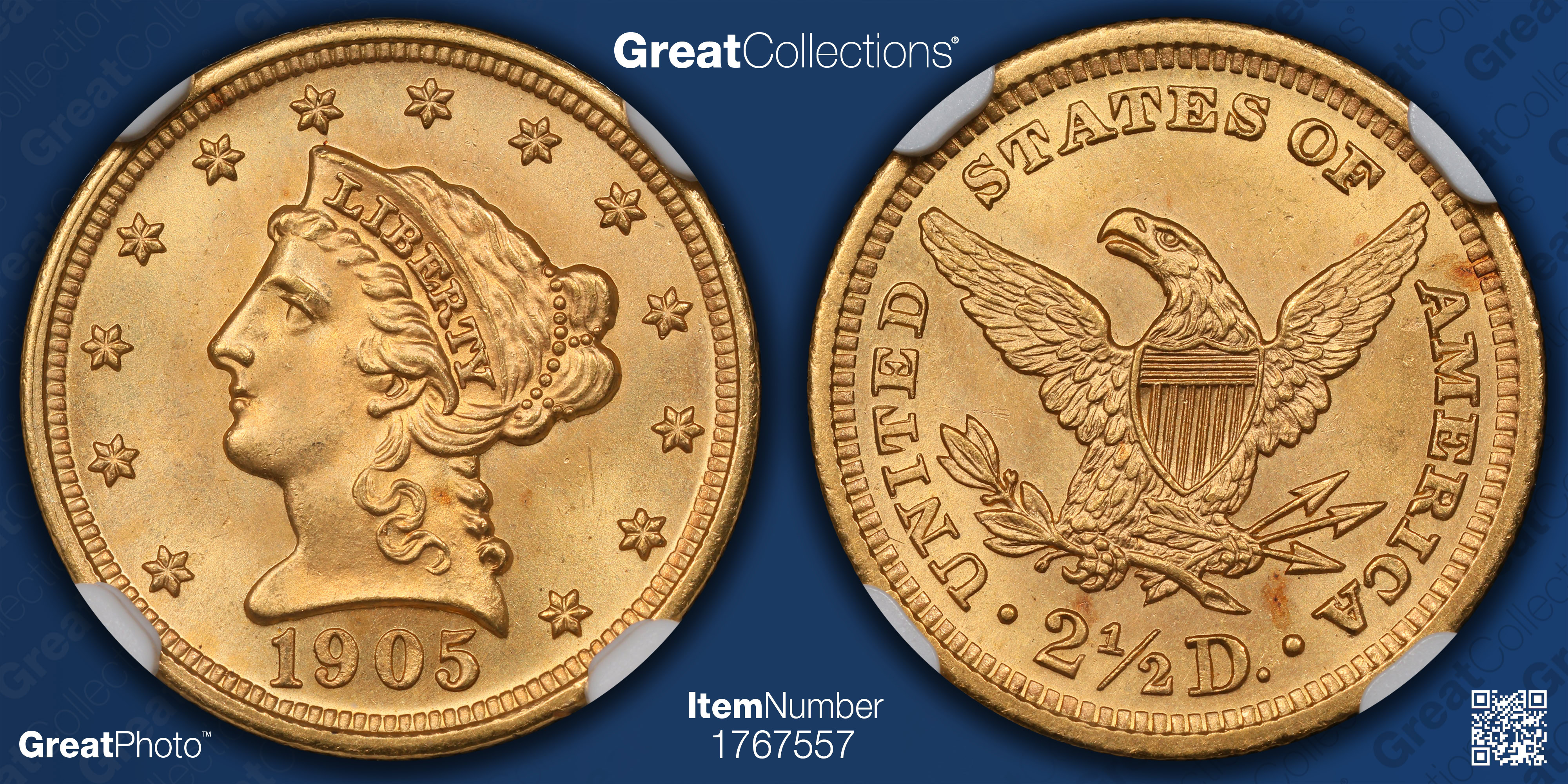 1905 Liberty Gold Quarter Eagle NGC MS-67 (Item 1767557 ...