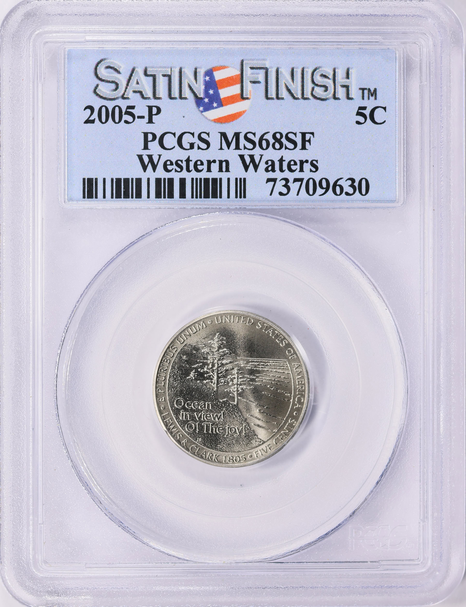 2005 P Nickel Ocean In View Value 2005-P Jefferson Nickel Ocean in View Satin Finish PCGS MS-68 (Item