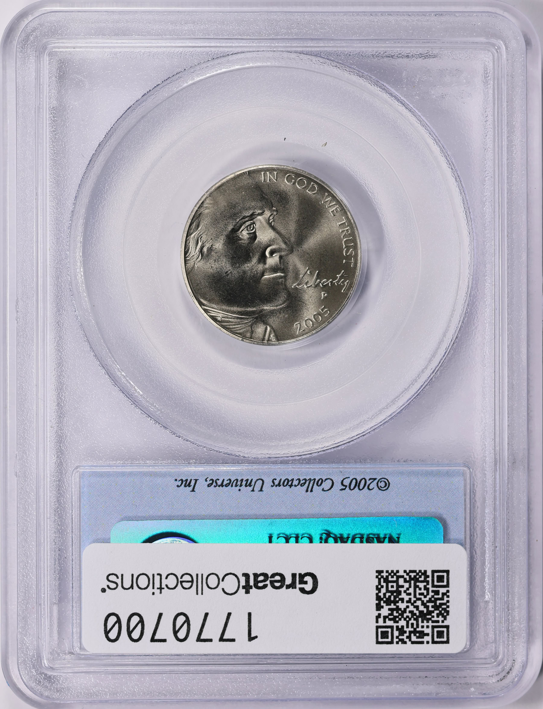 2005 P Nickel Ocean In View Value 2005-P Jefferson Nickel Ocean in View Satin Finish PCGS MS-68 (Item