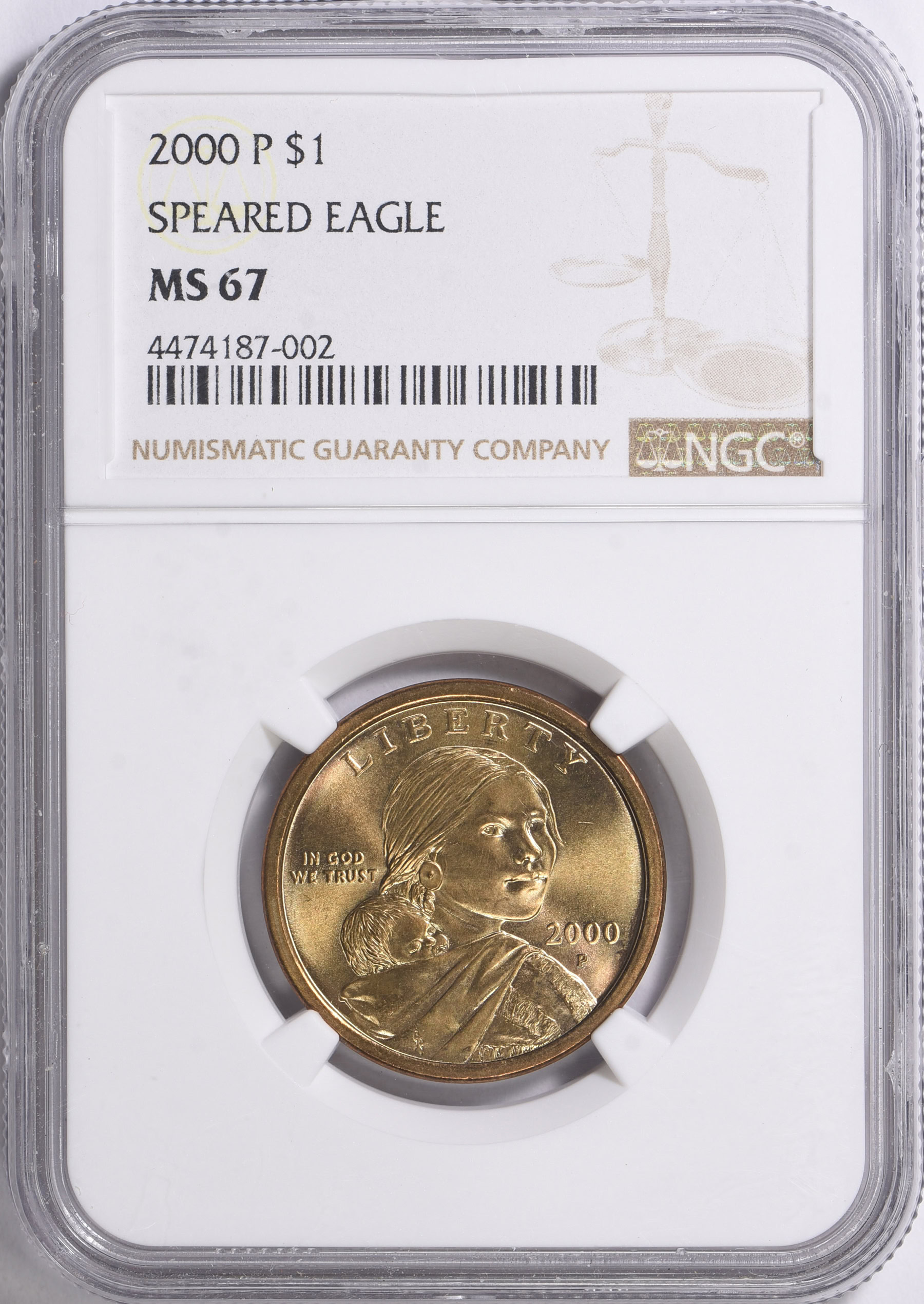 2000-P Sacagawea Dollar Wounded Eagle NGC MS-67 (Item 1770894