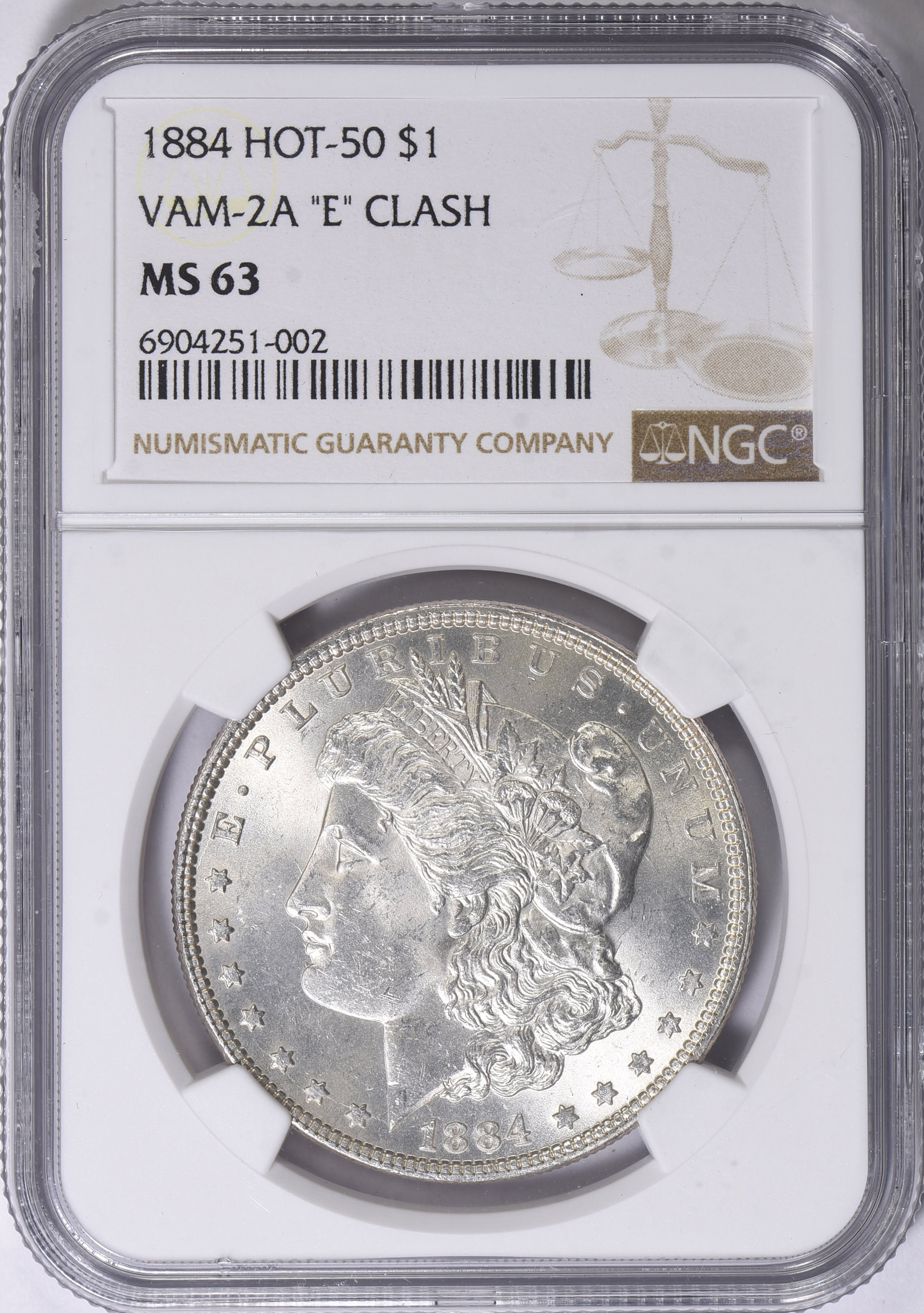 1884 Morgan Silver Dollar VAM-2A 