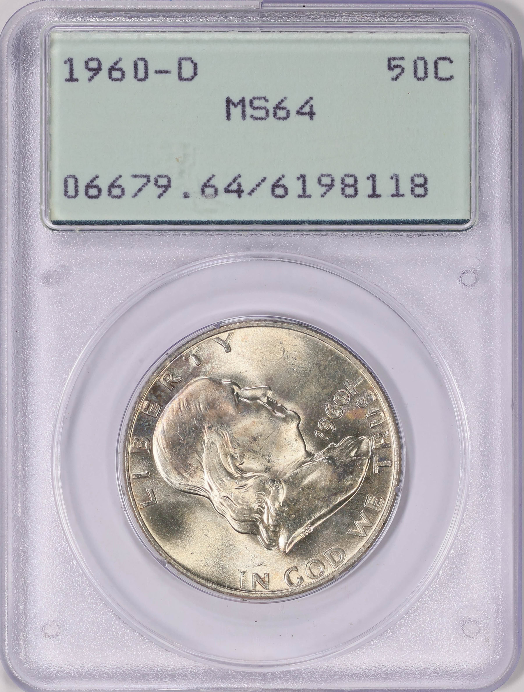 1960-D Franklin Half Dollar PCGS MS-64 OGH (1st Gen) (Item 1771529 ...