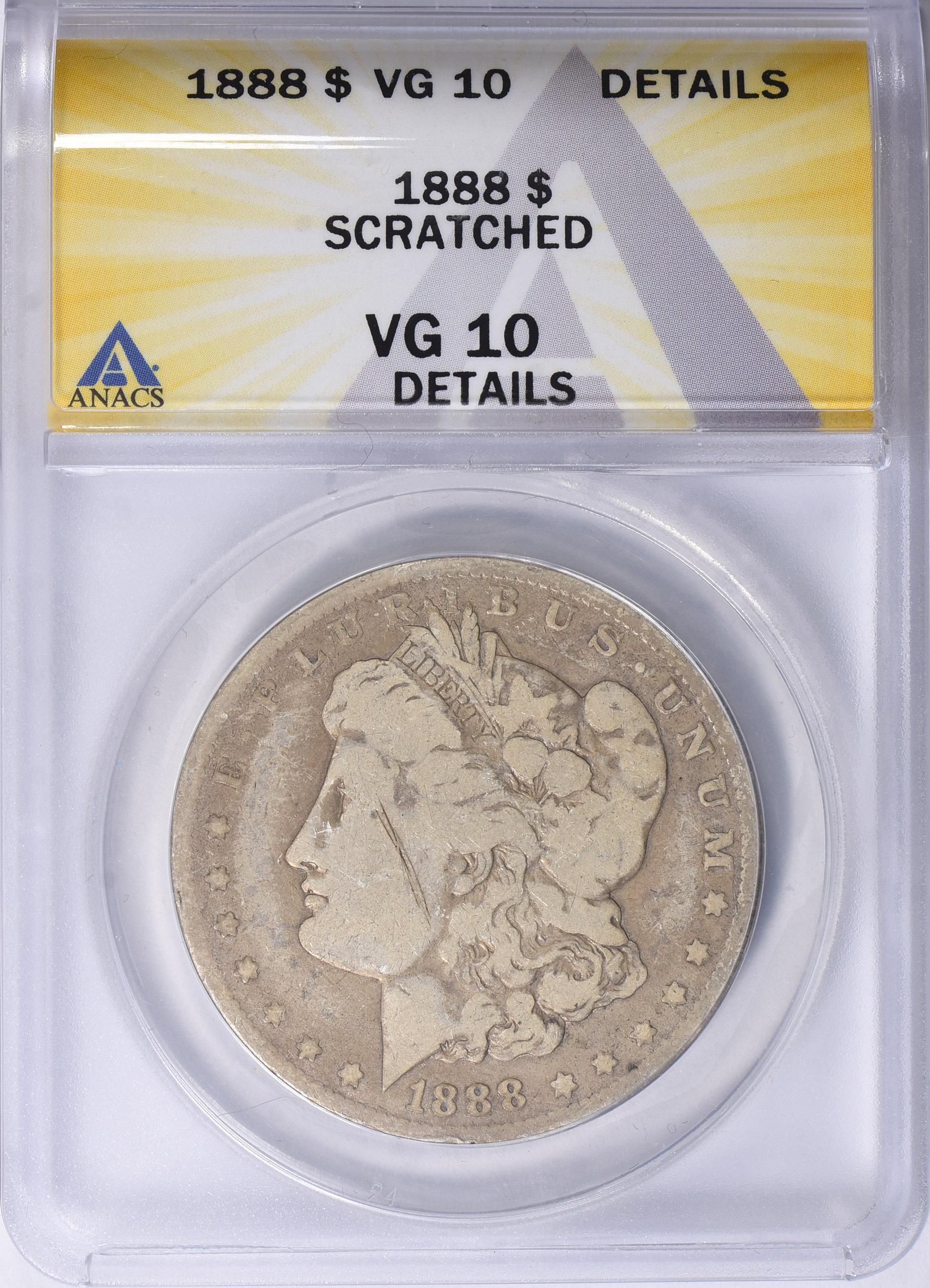 1888 Morgan Silver Dollar ANACS VG-10 Details (Item 1771724