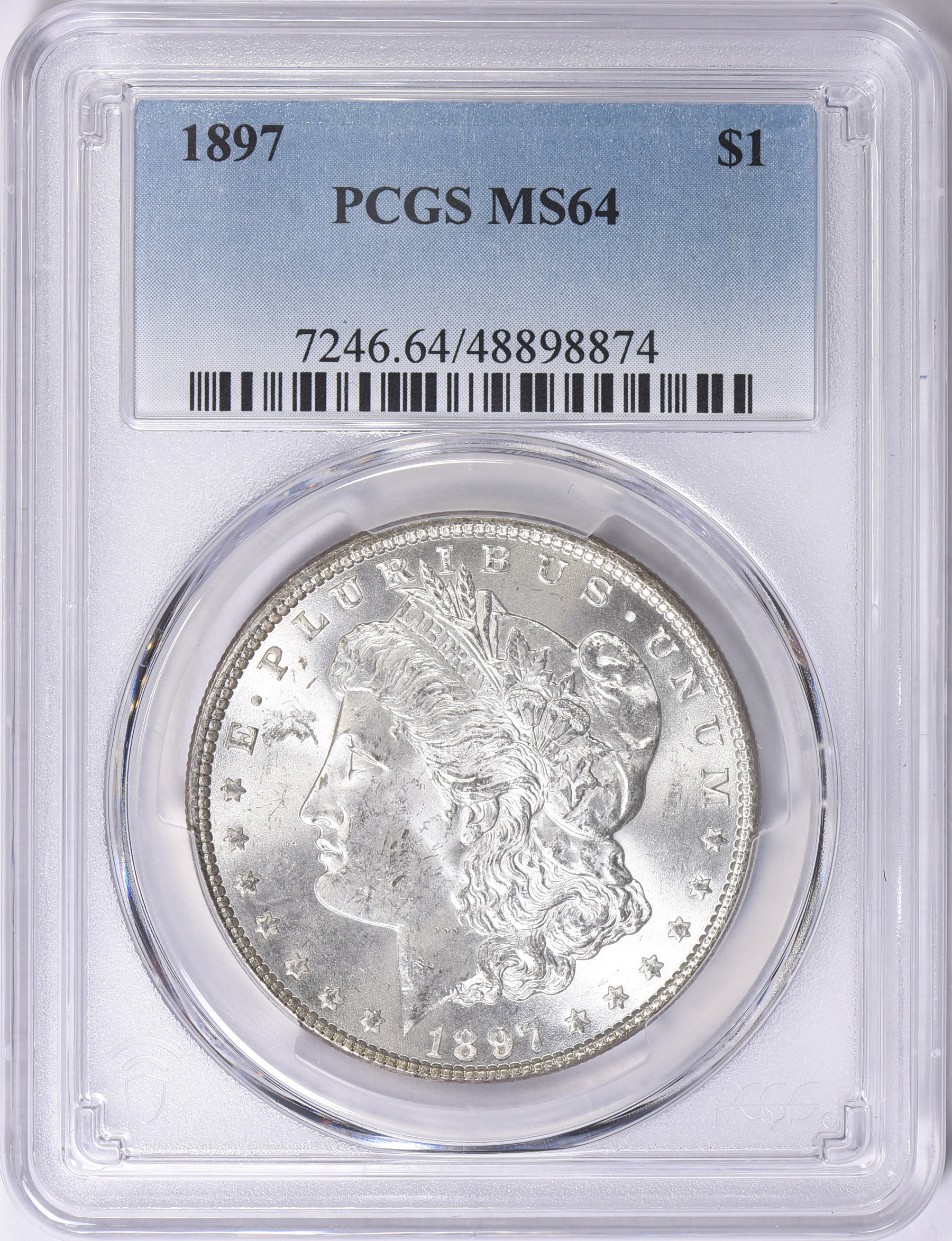 1897 Morgan Silver Dollar PCGS MS-64 (Item 1771744) | GreatCollections ...