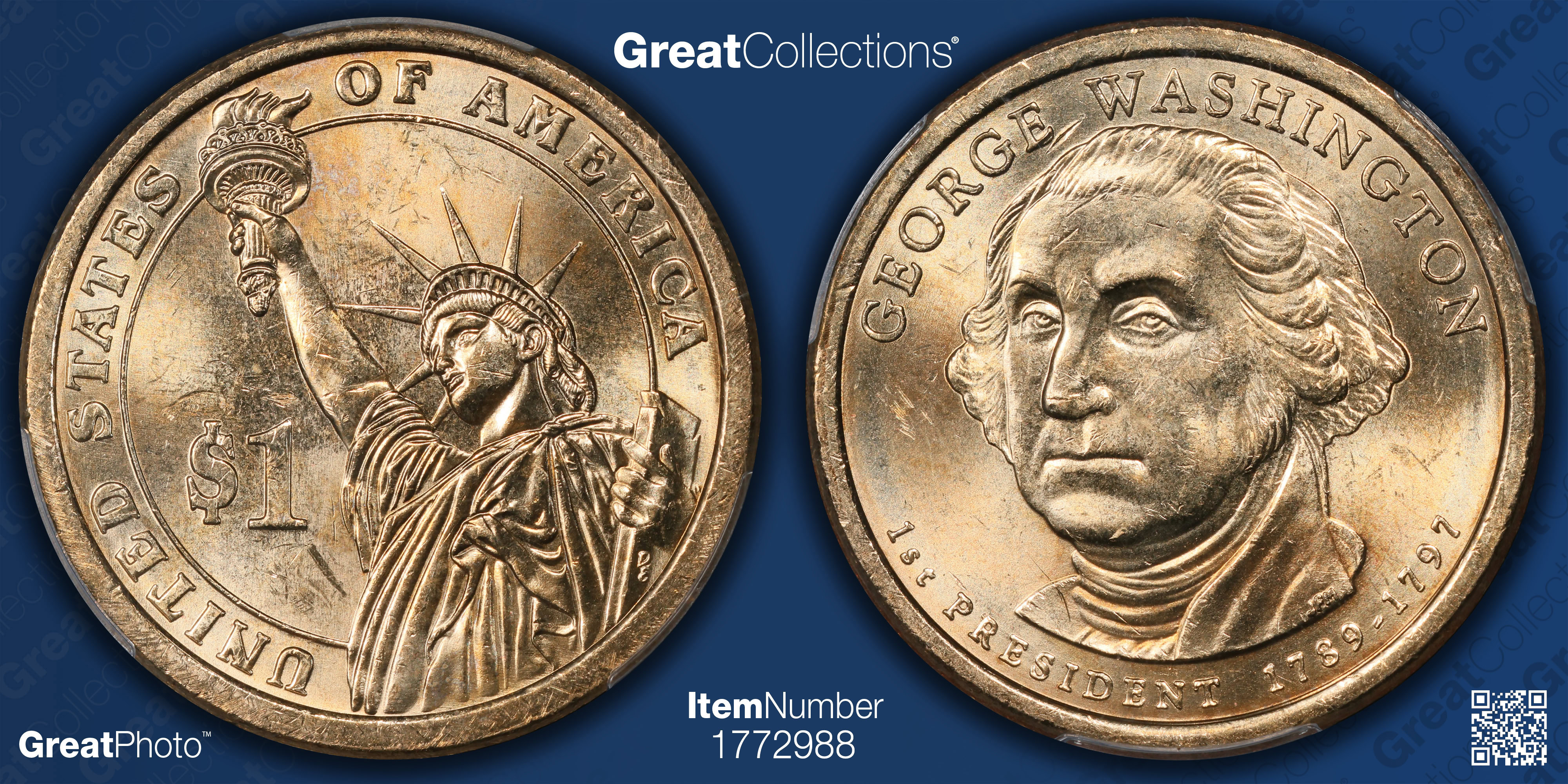 2007-P Presidential Dollar George Washington FS-902 Elongated Ray
