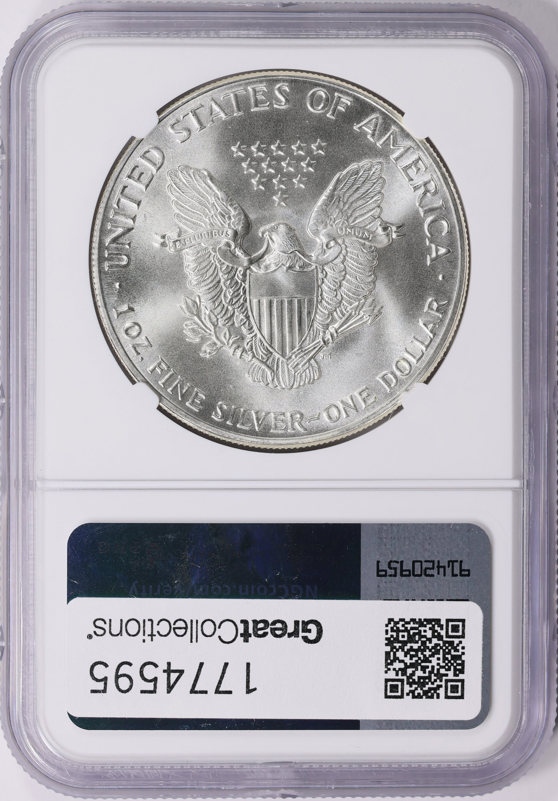 1986-(S) $1 Silver Eagle Struck at San Francisco NGC MS-69 (First Year ...