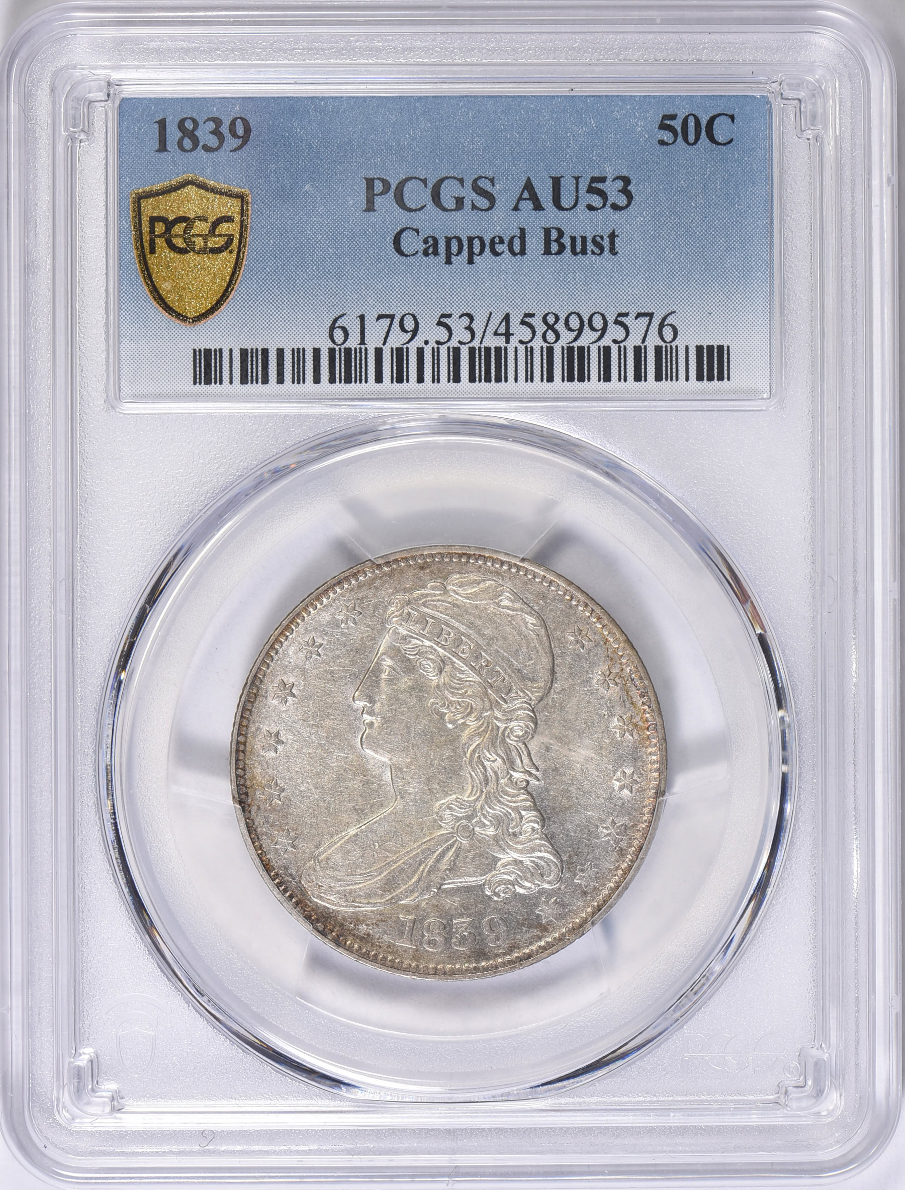 1839 Capped Bust Half Dollar PCGS AU-53 (Item 1775186 ...